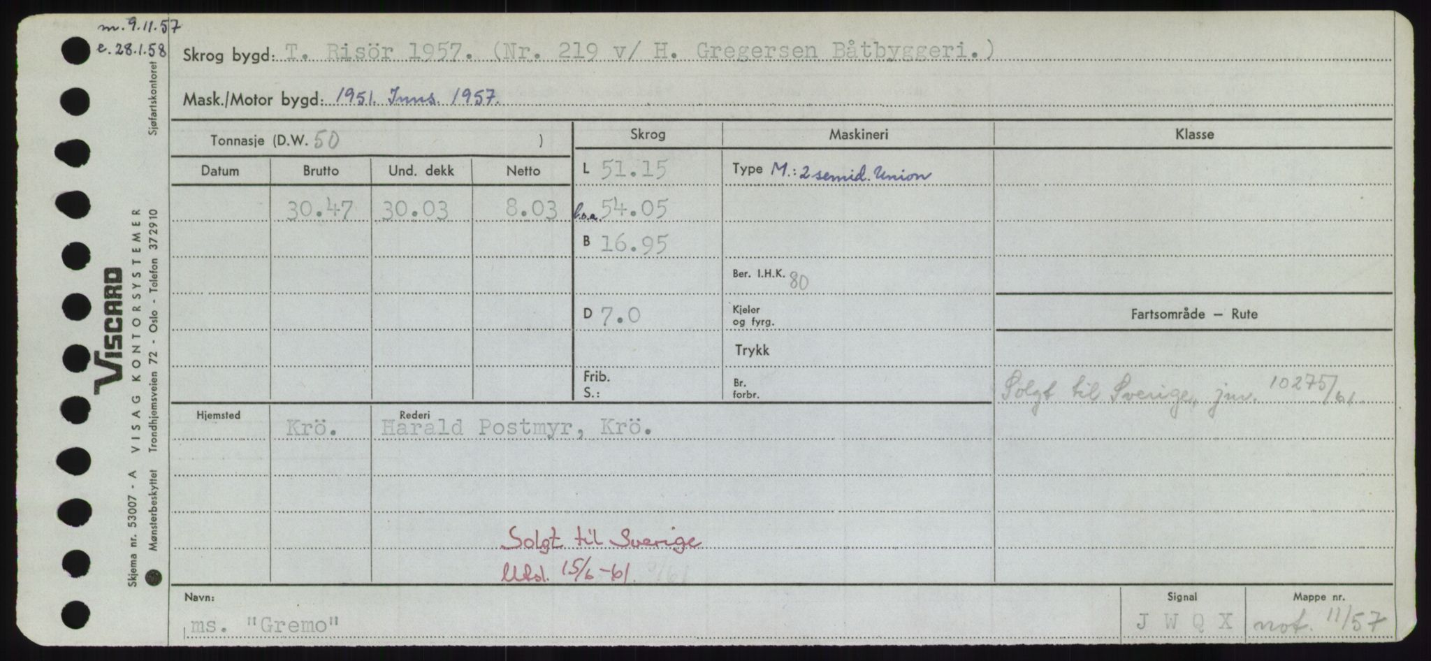 Sjøfartsdirektoratet med forløpere, Skipsmålingen, AV/RA-S-1627/H/Hd/L0013: Fartøy, Gne-Gås, p. 191