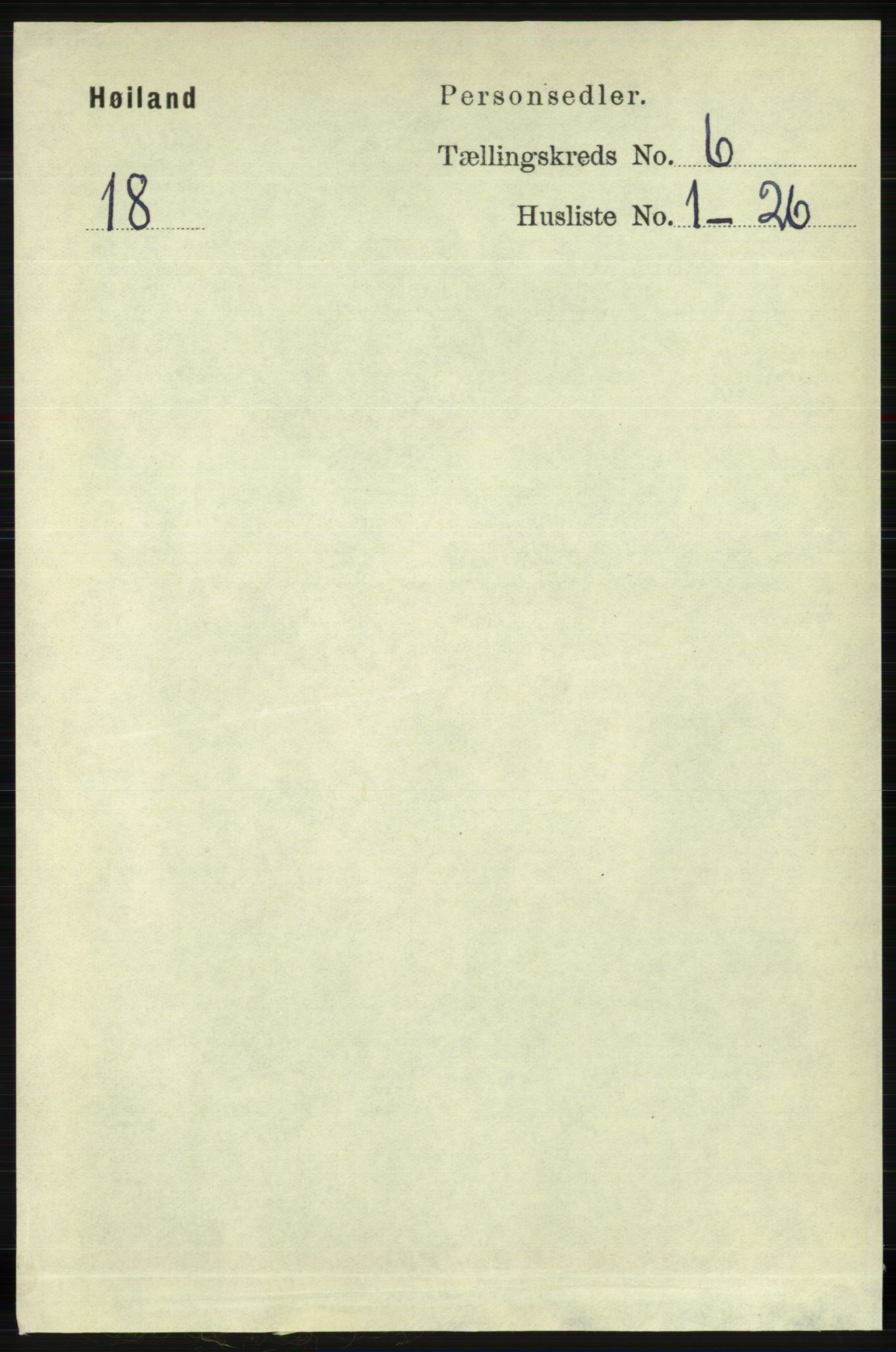 RA, 1891 census for 1123 Høyland, 1891, p. 1975