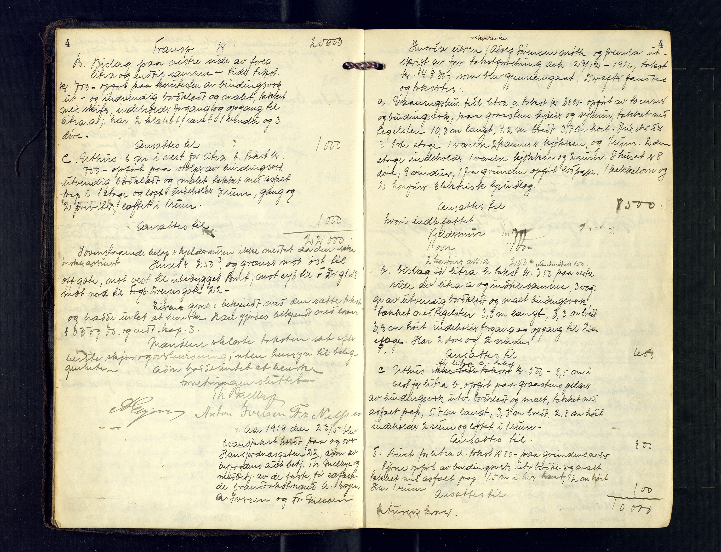 Tromsø byfogd/byrett, AV/SATØ-SATØ-0063/1/Oc/Ocb/Ocba/L0007: Branntakstprotokoll, 1918-1924, p. 4