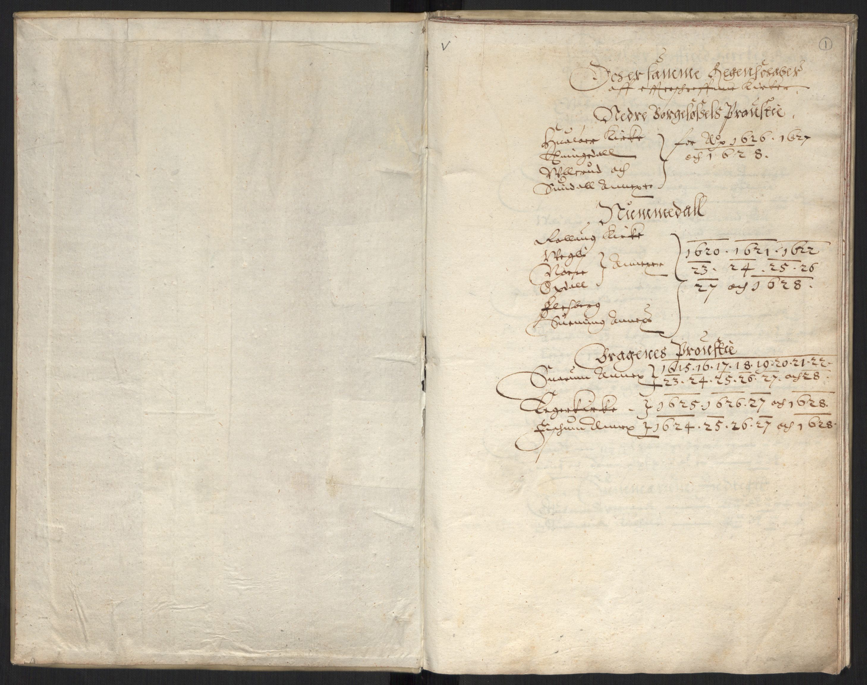 Rentekammeret inntil 1814, Reviderte regnskaper, Kirkeregnskap, AV/RA-EA-4067/Ra/L0004/0004: Kirkeregnskap / Noen resterende kirkeregnskaper for Oslo stift i Jens Juels tid, 1615-1628, p. 1a