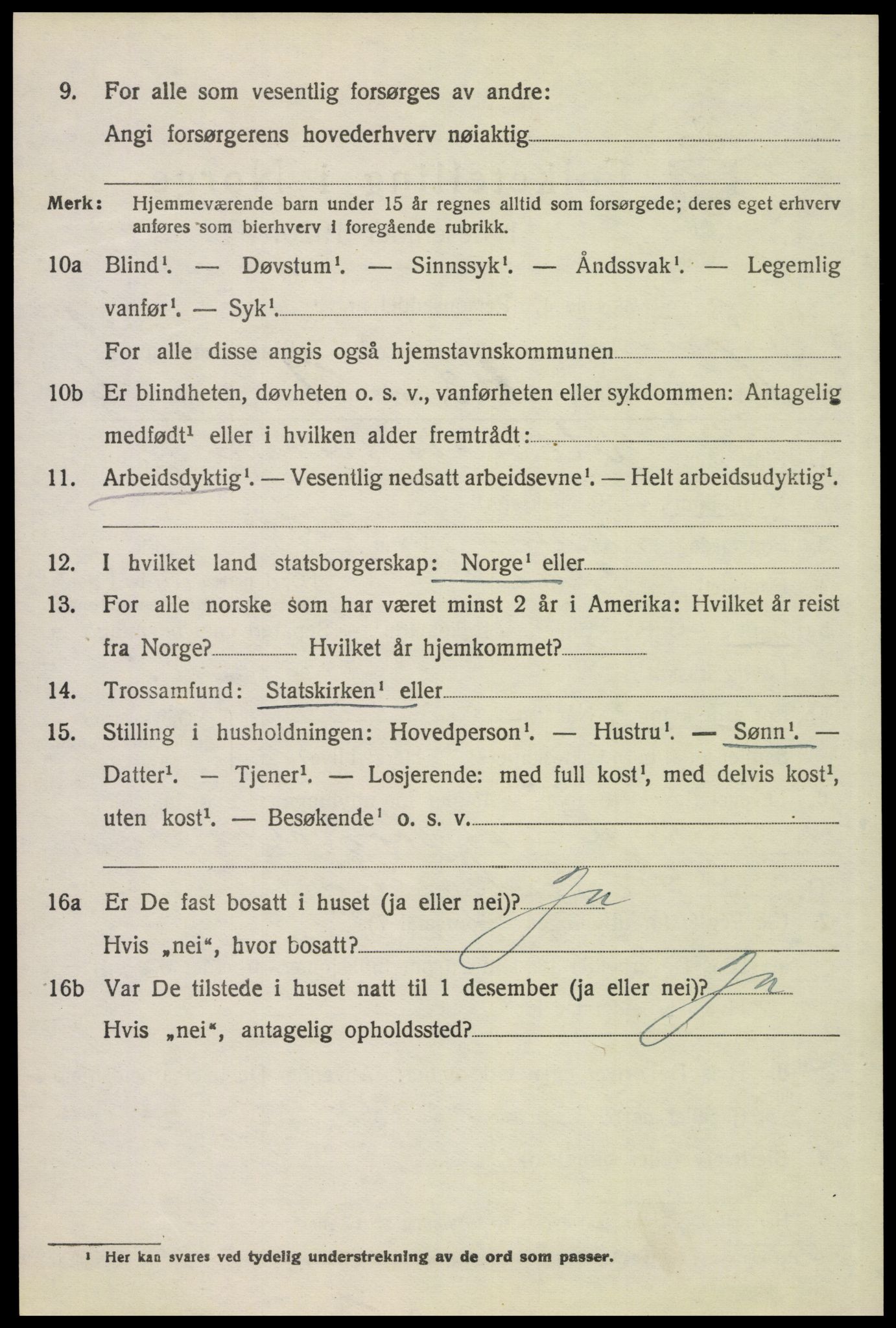 SAH, 1920 census for Grue, 1920, p. 2970