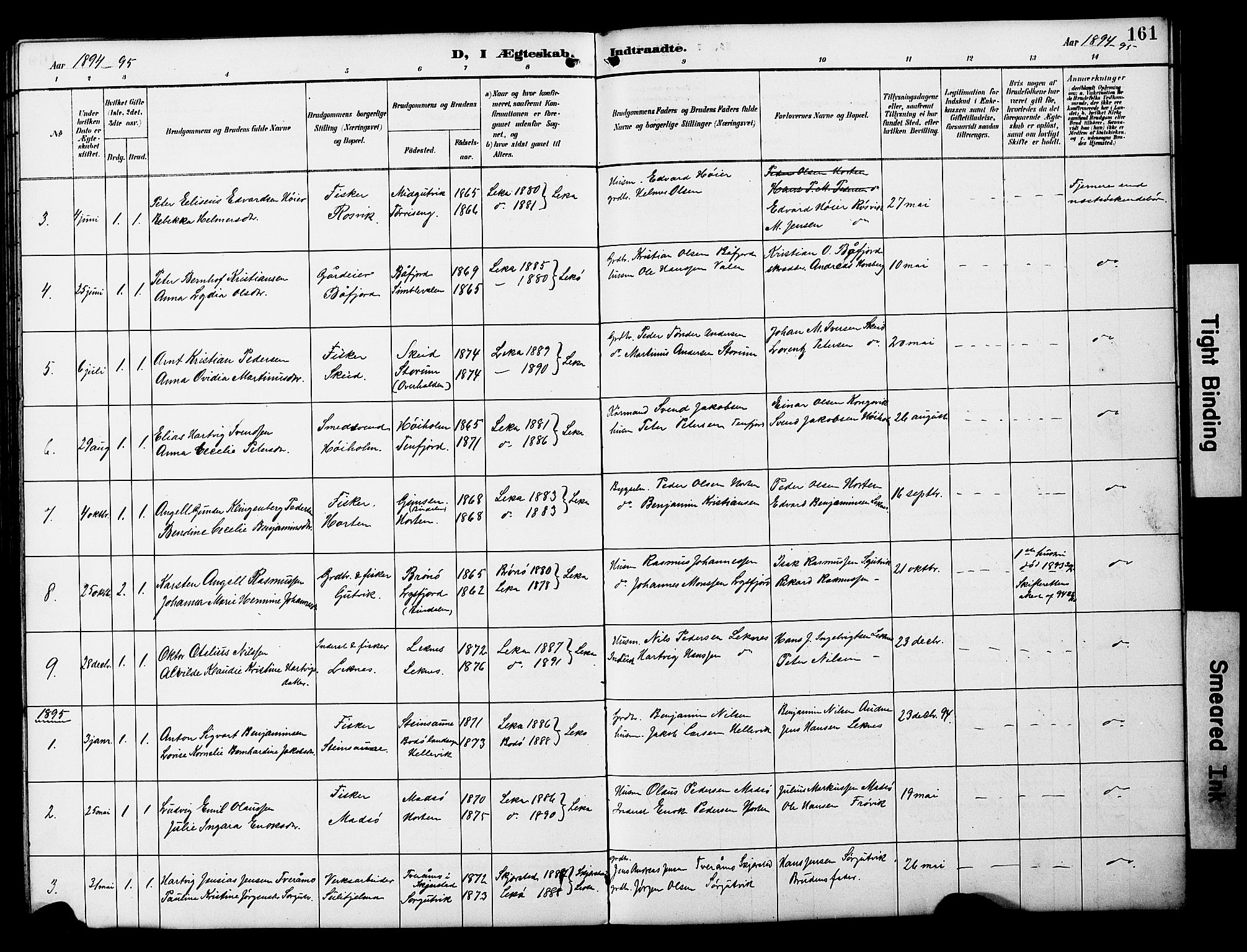 Ministerialprotokoller, klokkerbøker og fødselsregistre - Nord-Trøndelag, SAT/A-1458/788/L0701: Parish register (copy) no. 788C01, 1888-1913, p. 161