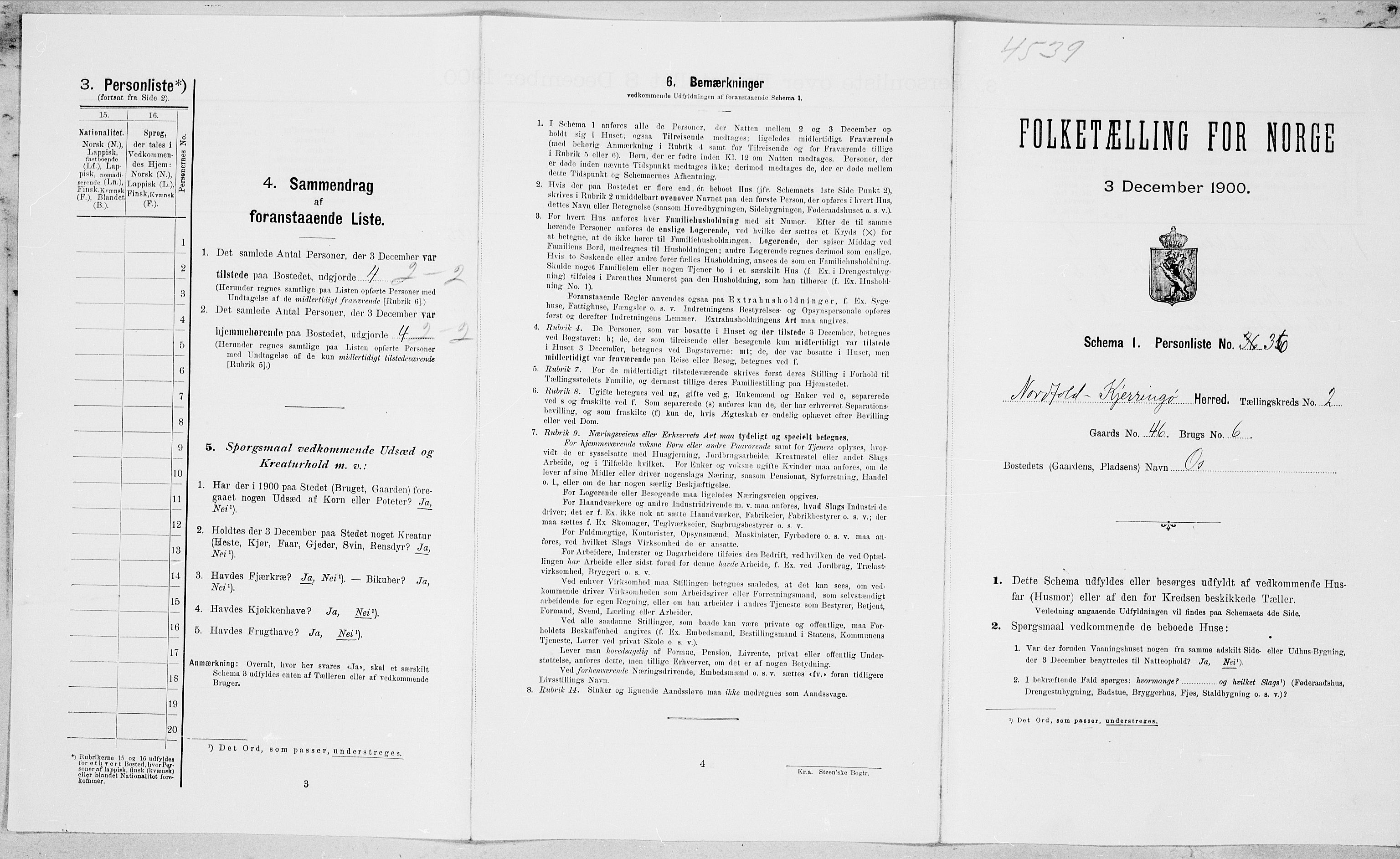 SAT, 1900 census for Nordfold-Kjerringøy, 1900, p. 208