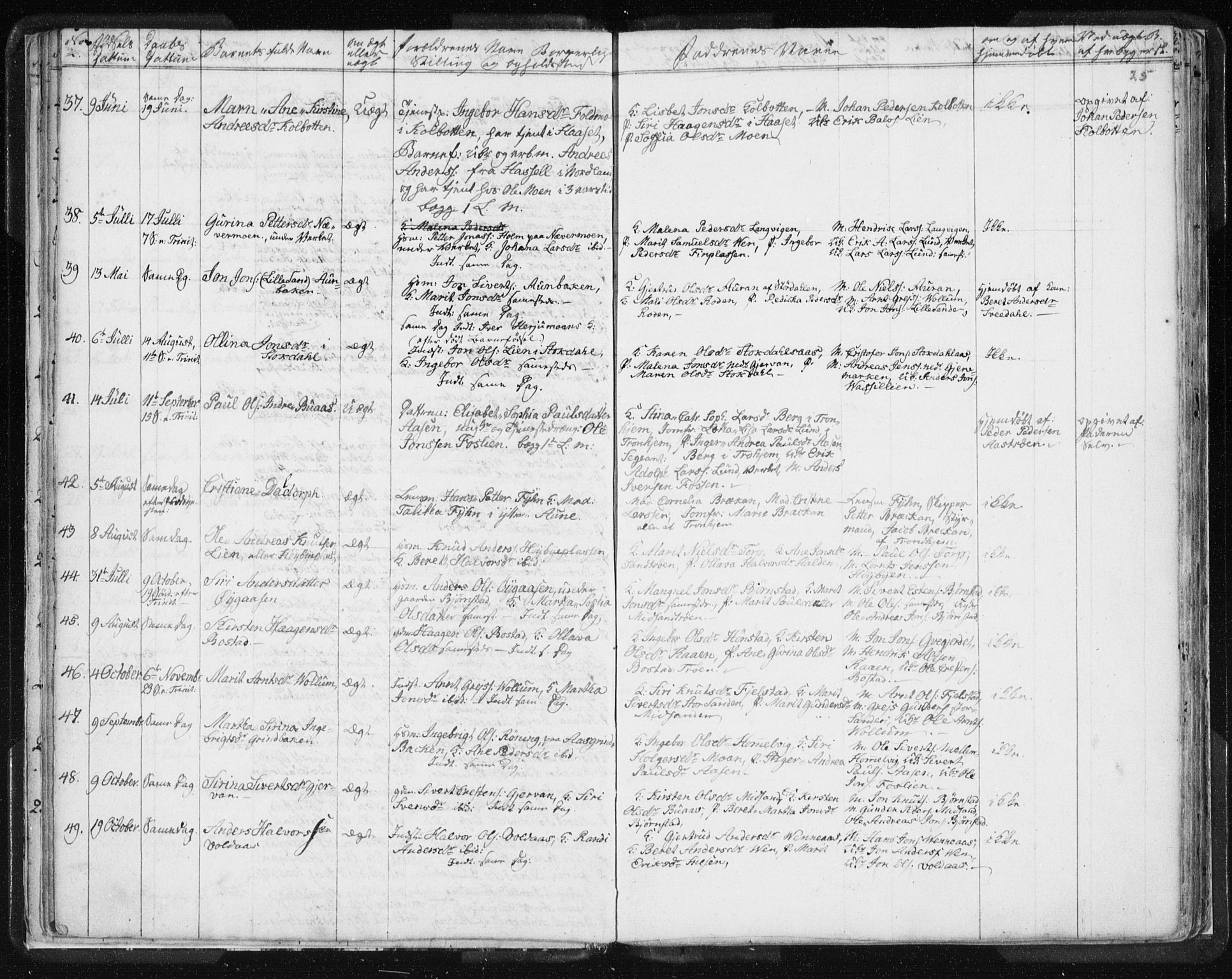 Ministerialprotokoller, klokkerbøker og fødselsregistre - Sør-Trøndelag, SAT/A-1456/616/L0404: Parish register (official) no. 616A01, 1823-1831, p. 25