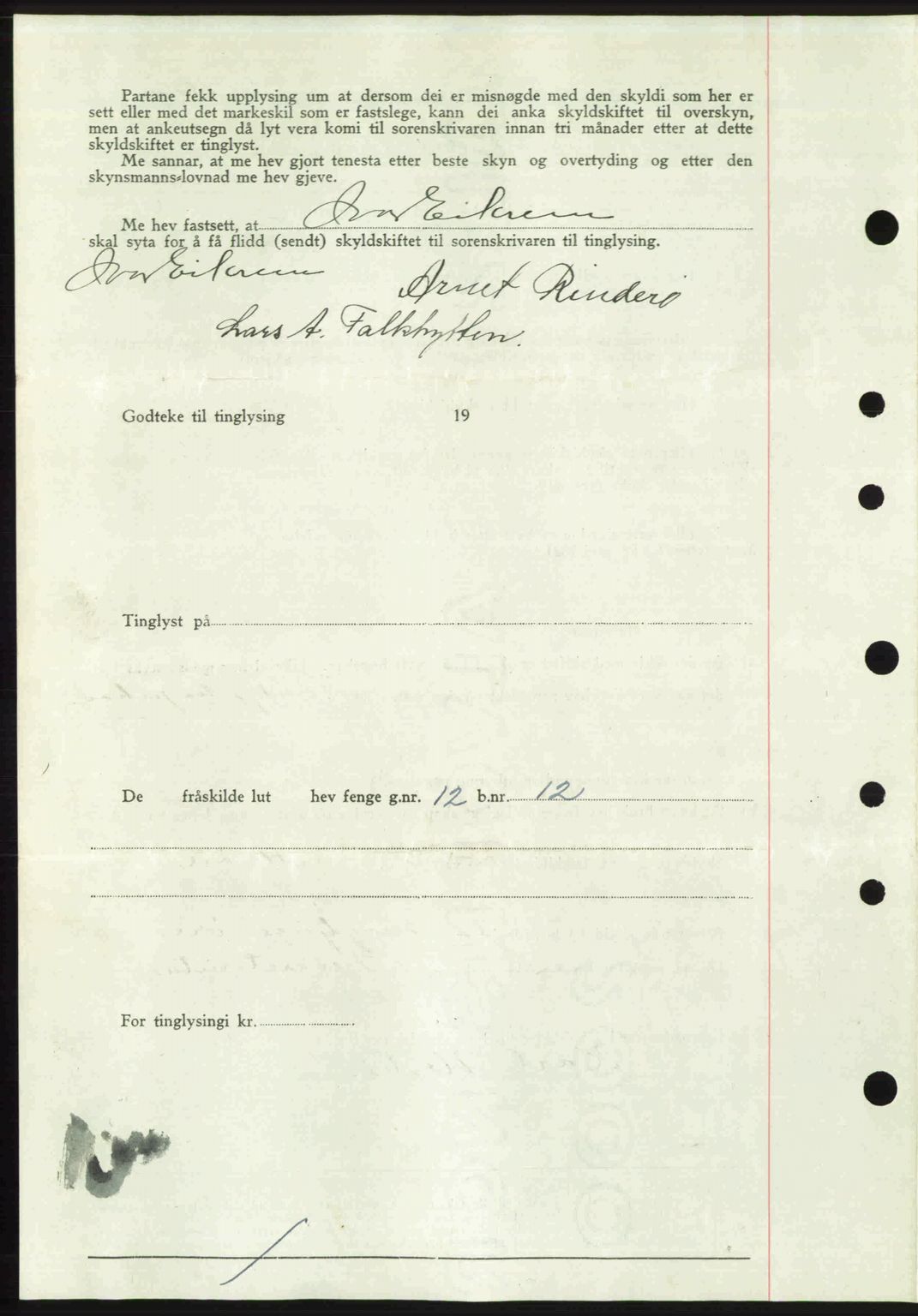 Romsdal sorenskriveri, SAT/A-4149/1/2/2C: Mortgage book no. A19, 1946-1946, Diary no: : 44/1946