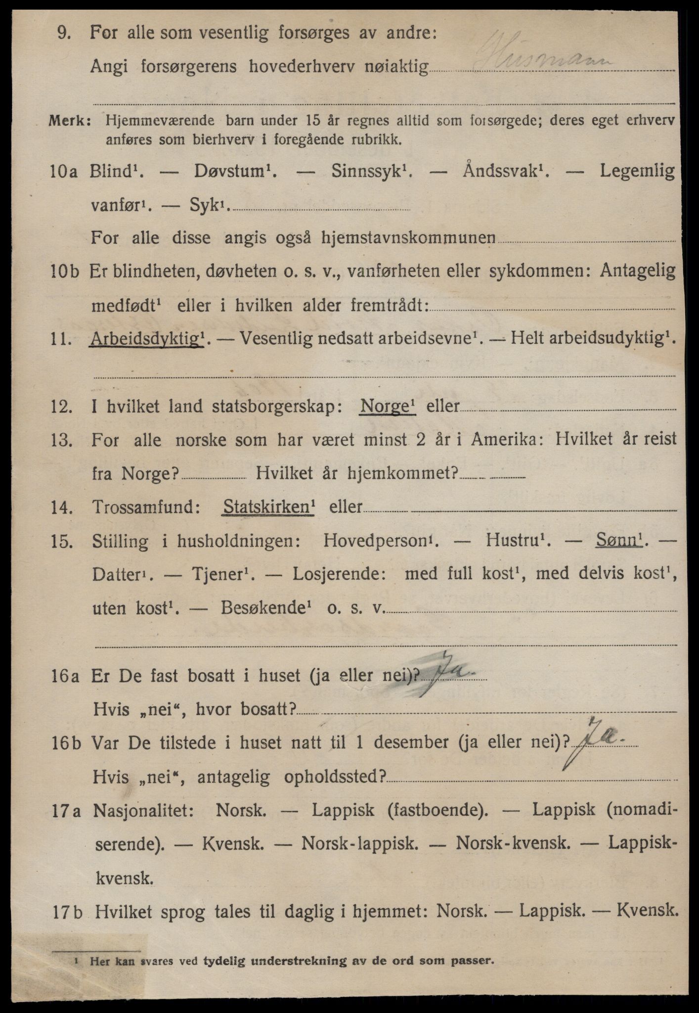 SAT, 1920 census for Malvik, 1920, p. 7589