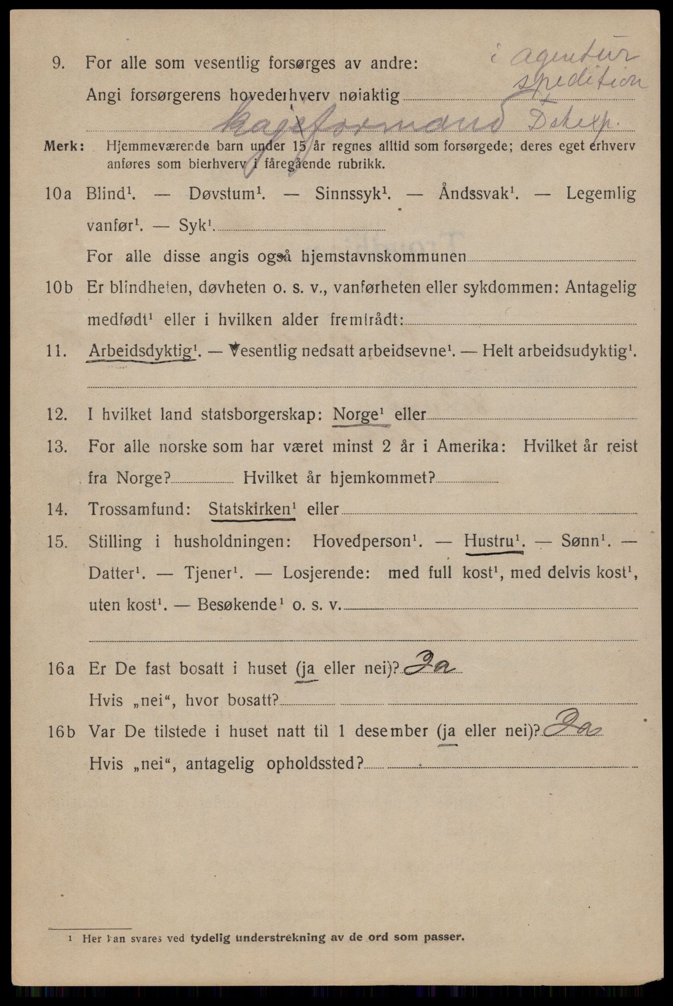 SAT, 1920 census for Trondheim, 1920, p. 43725