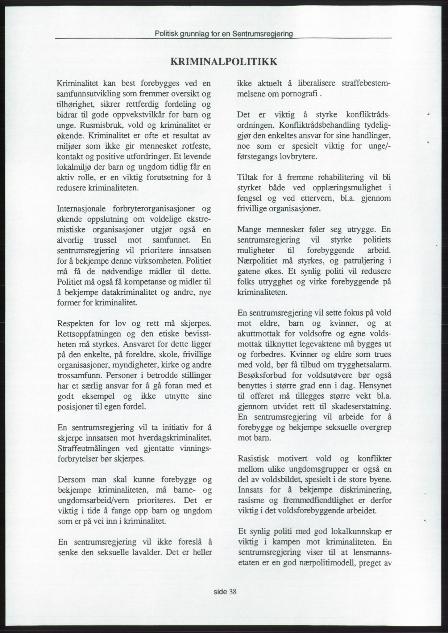 Forhandlingene mellom Kristelig Folkeparti, Senterpartiet og Venstre om dannelse av regjering, RA/PA-1073/A/L0001: Forhandlingsprotokoller, 1997, p. 192