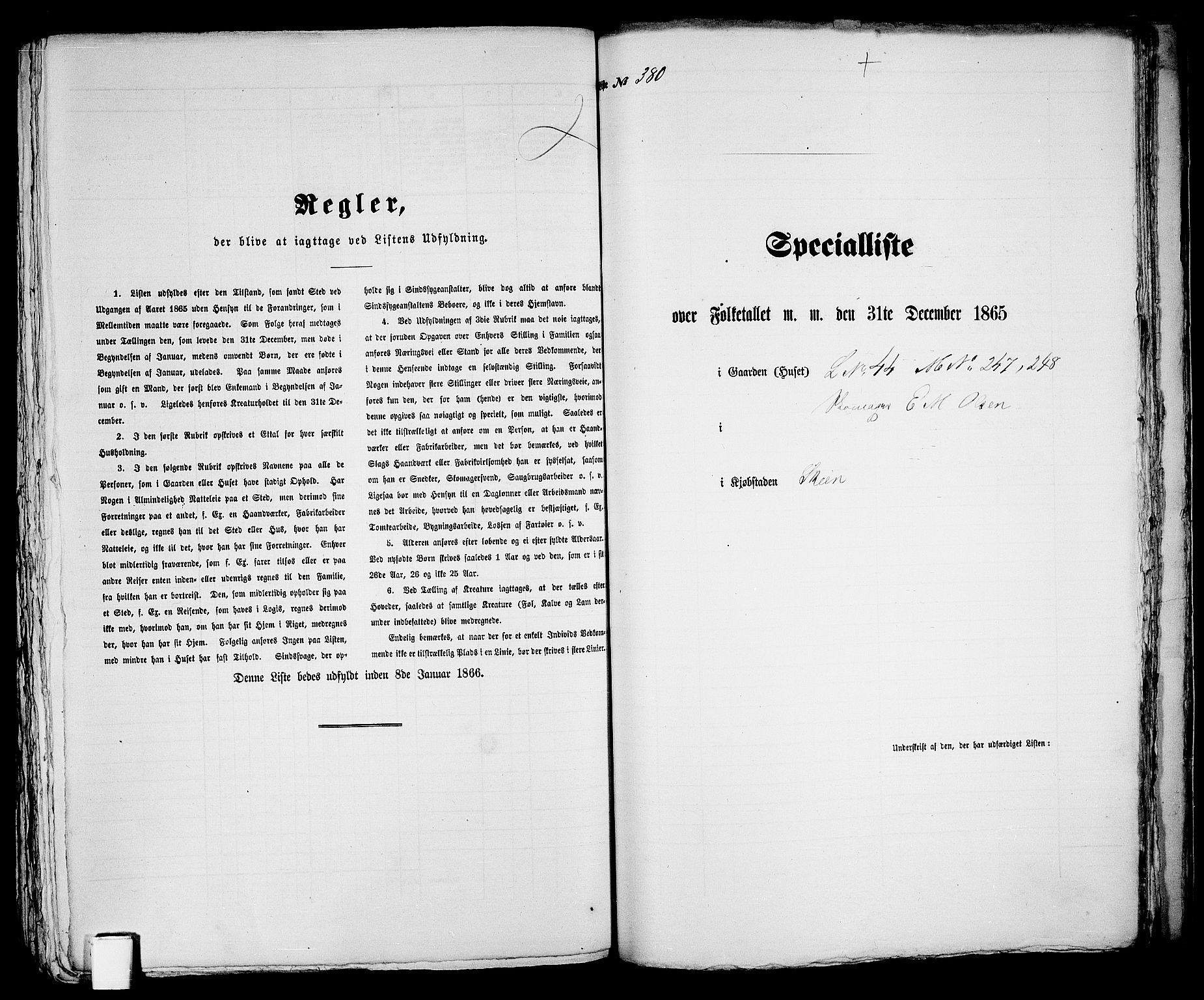 RA, 1865 census for Skien, 1865, p. 779