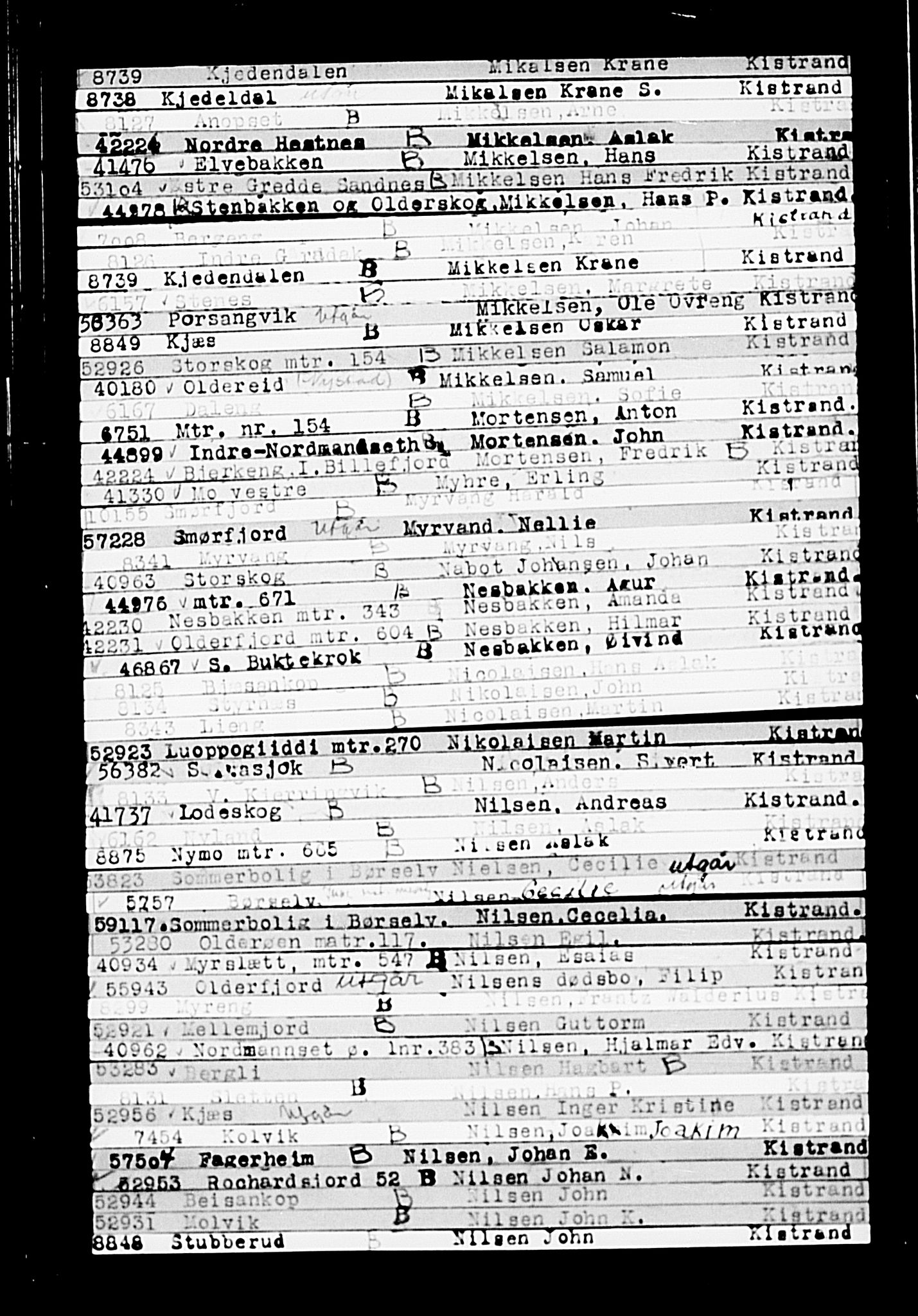 Krigsskadetrygdene for bygninger og løsøre, RA/S-1548/V/L0014: --, 1940-1945, p. 1001