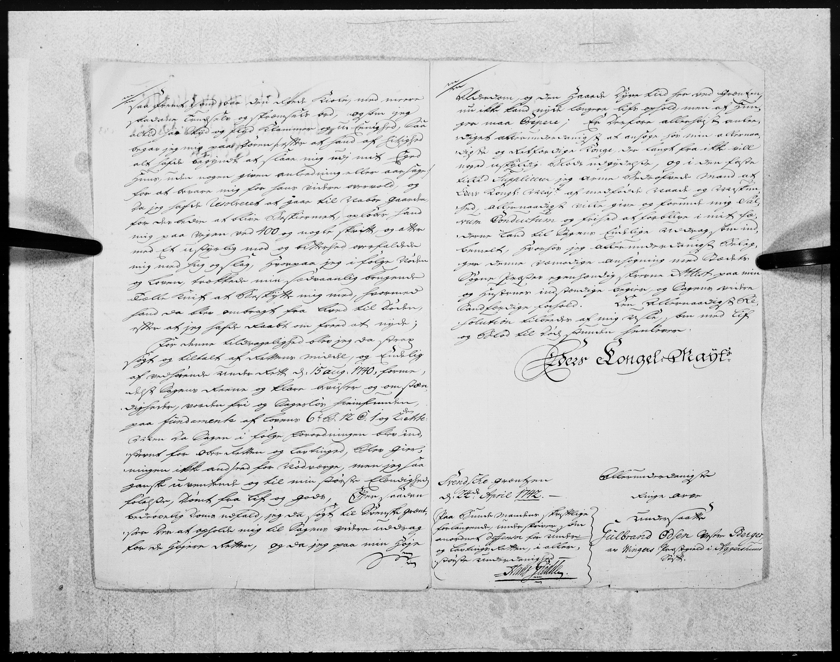 Danske Kanselli 1572-1799, AV/RA-EA-3023/F/Fc/Fcc/Fcca/L0135: Norske innlegg 1572-1799, 1742, p. 346