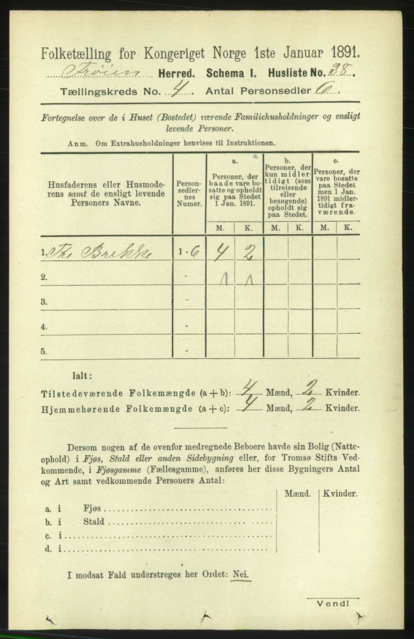 RA, 1891 census for 1619 Frøya, 1891, p. 2911