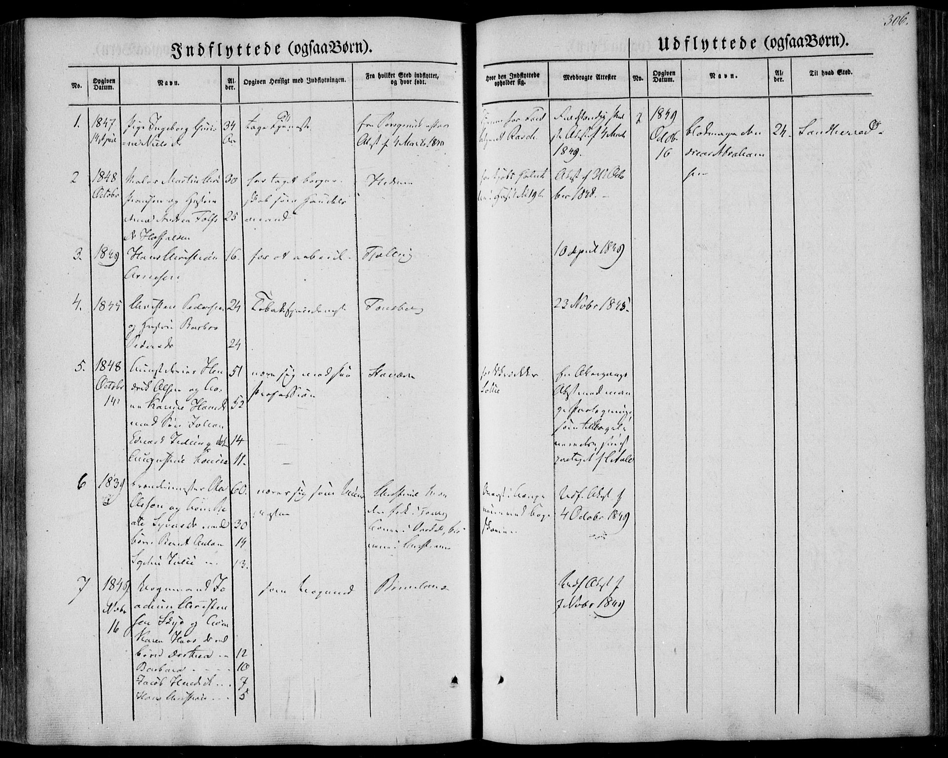 Larvik kirkebøker, SAKO/A-352/F/Fa/L0003: Parish register (official) no. I 3, 1848-1856, p. 306