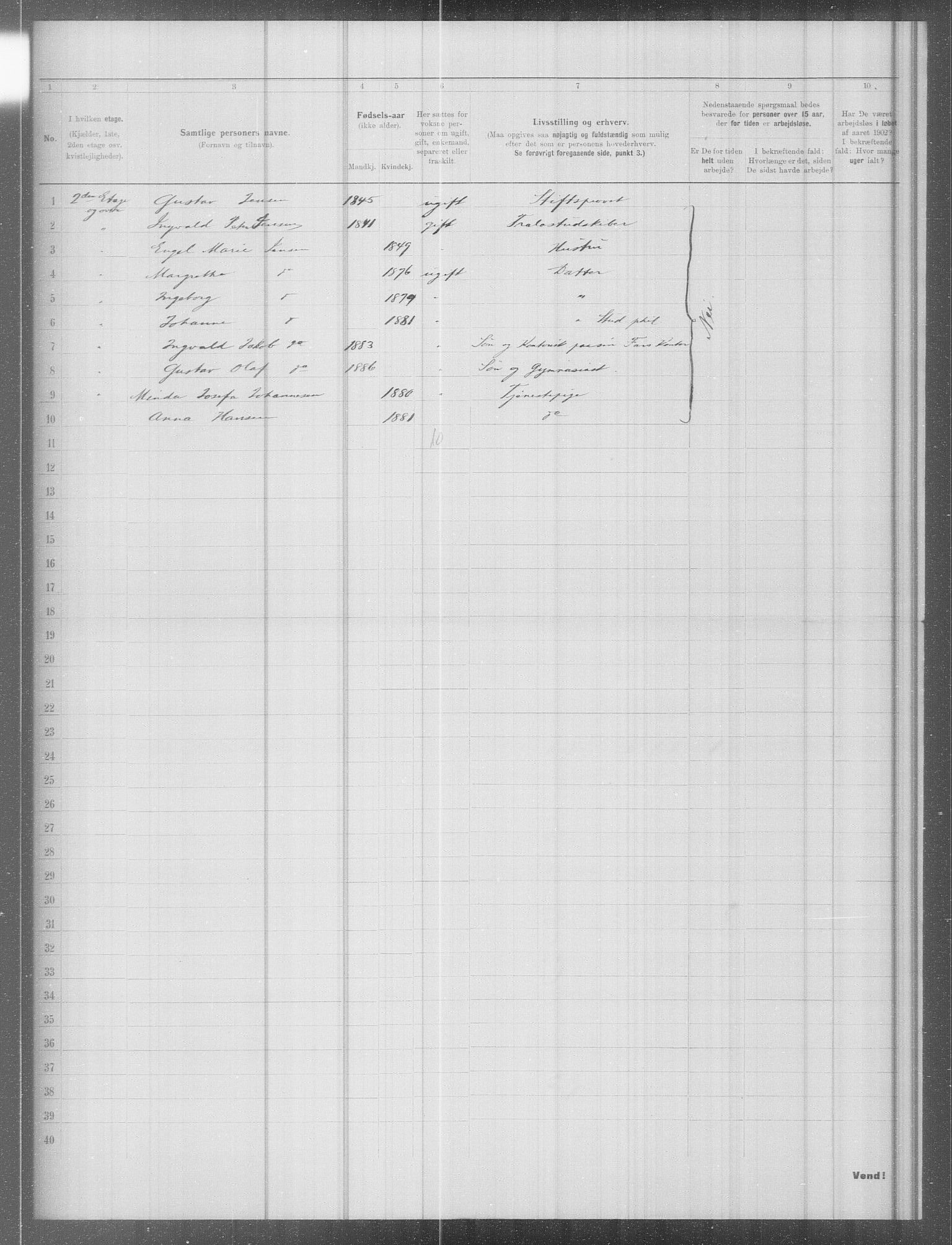 OBA, Municipal Census 1902 for Kristiania, 1902, p. 9425