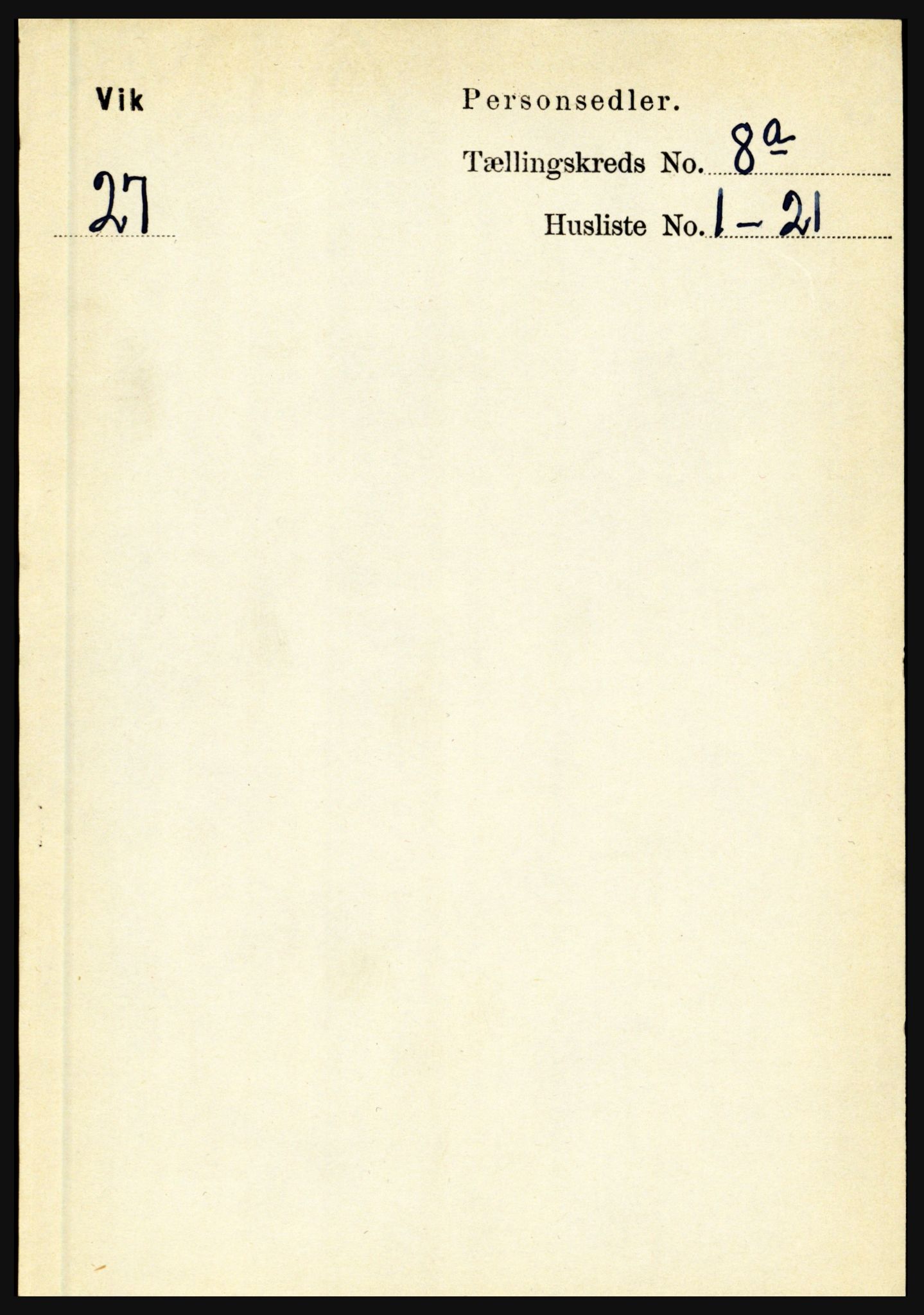 RA, 1891 census for 1417 Vik, 1891, p. 3536