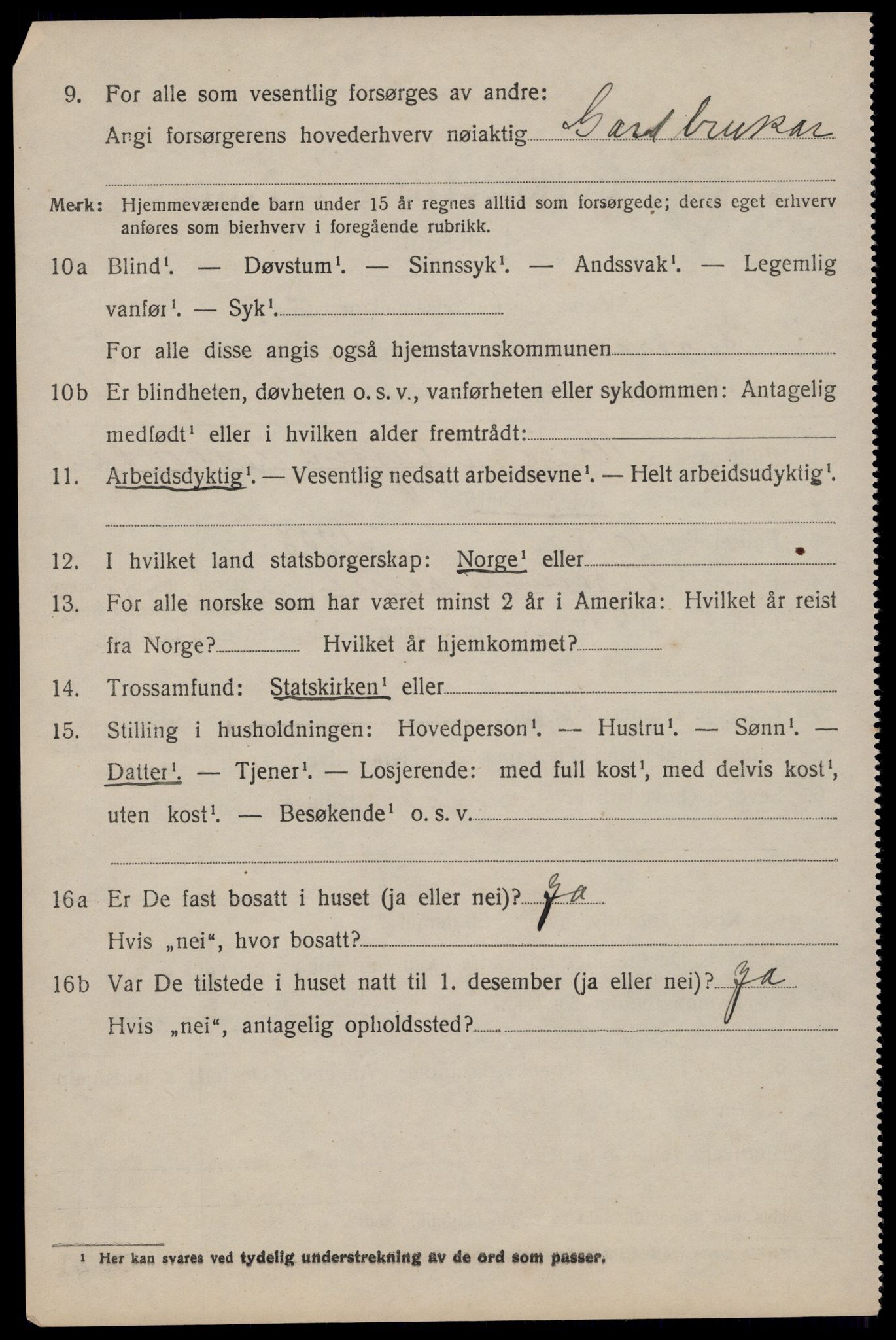 SAST, 1920 census for Eigersund, 1920, p. 3866
