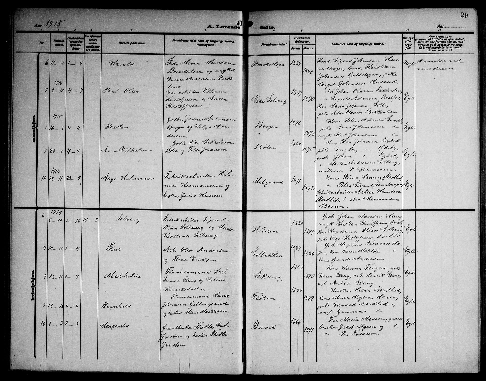 Enebakk prestekontor Kirkebøker, AV/SAO-A-10171c/G/Ga/L0007: Parish register (copy) no. I 7, 1911-1949, p. 29