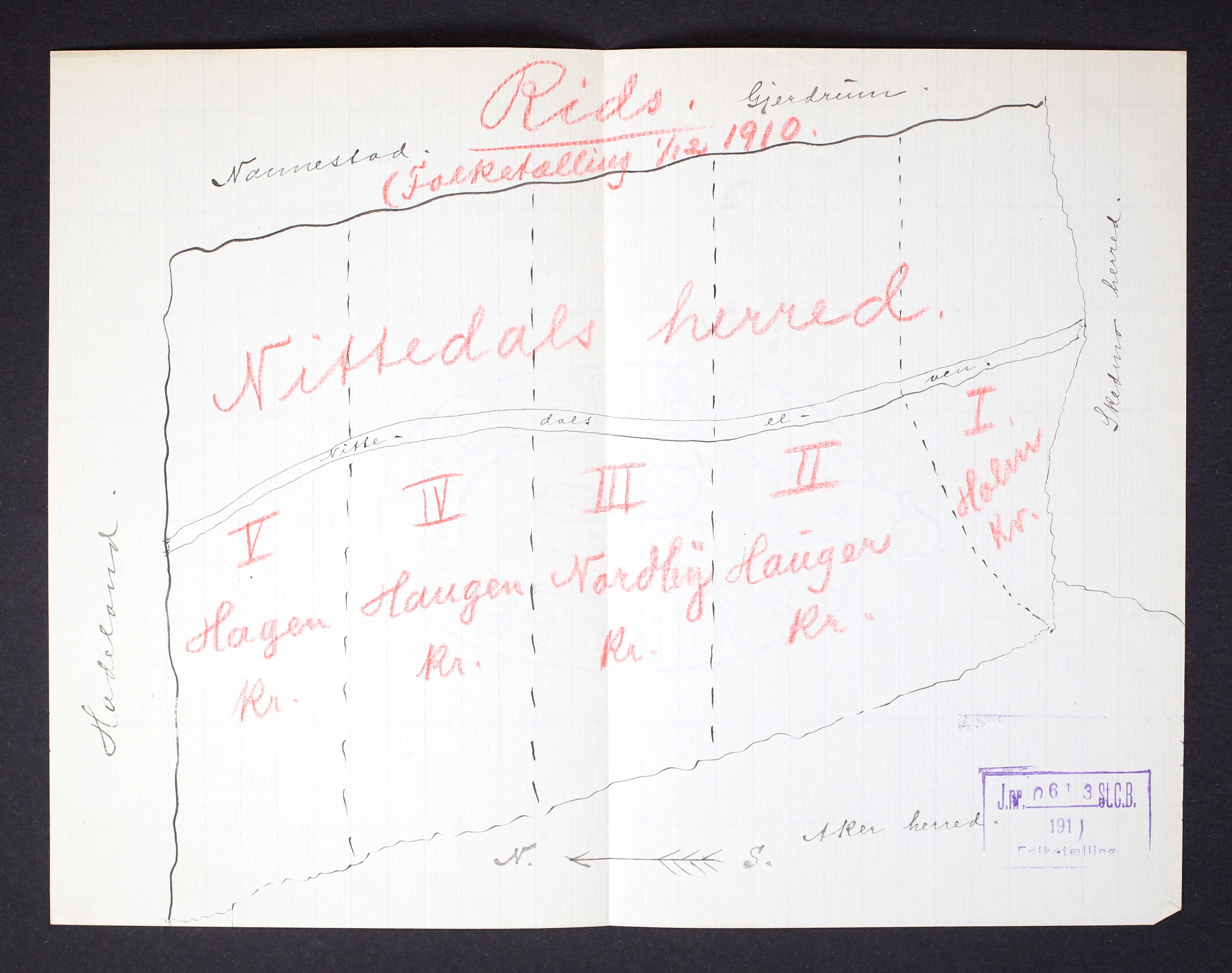 RA, 1910 census for Nittedal, 1910, p. 4