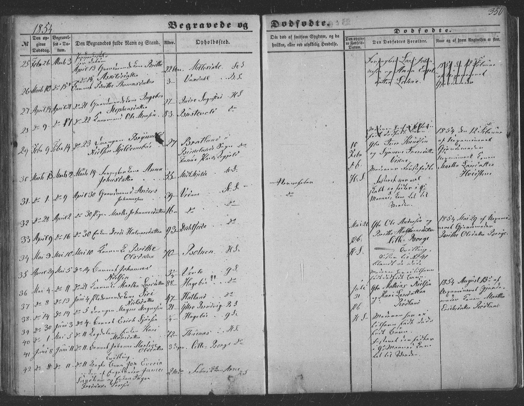 Haus sokneprestembete, AV/SAB-A-75601/H/Haa: Parish register (official) no. A 16 II, 1848-1857, p. 350