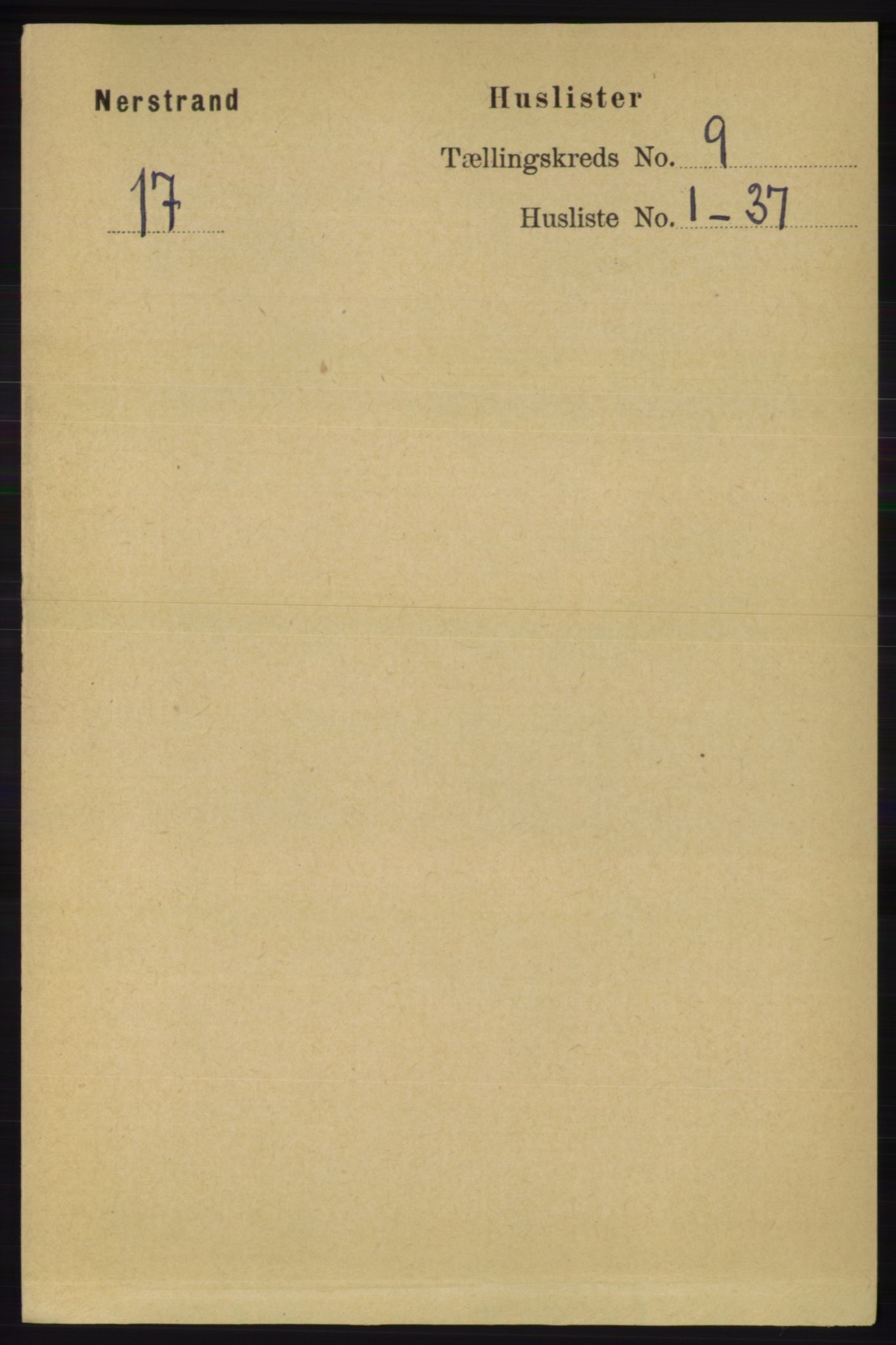 RA, 1891 census for 1139 Nedstrand, 1891, p. 1618