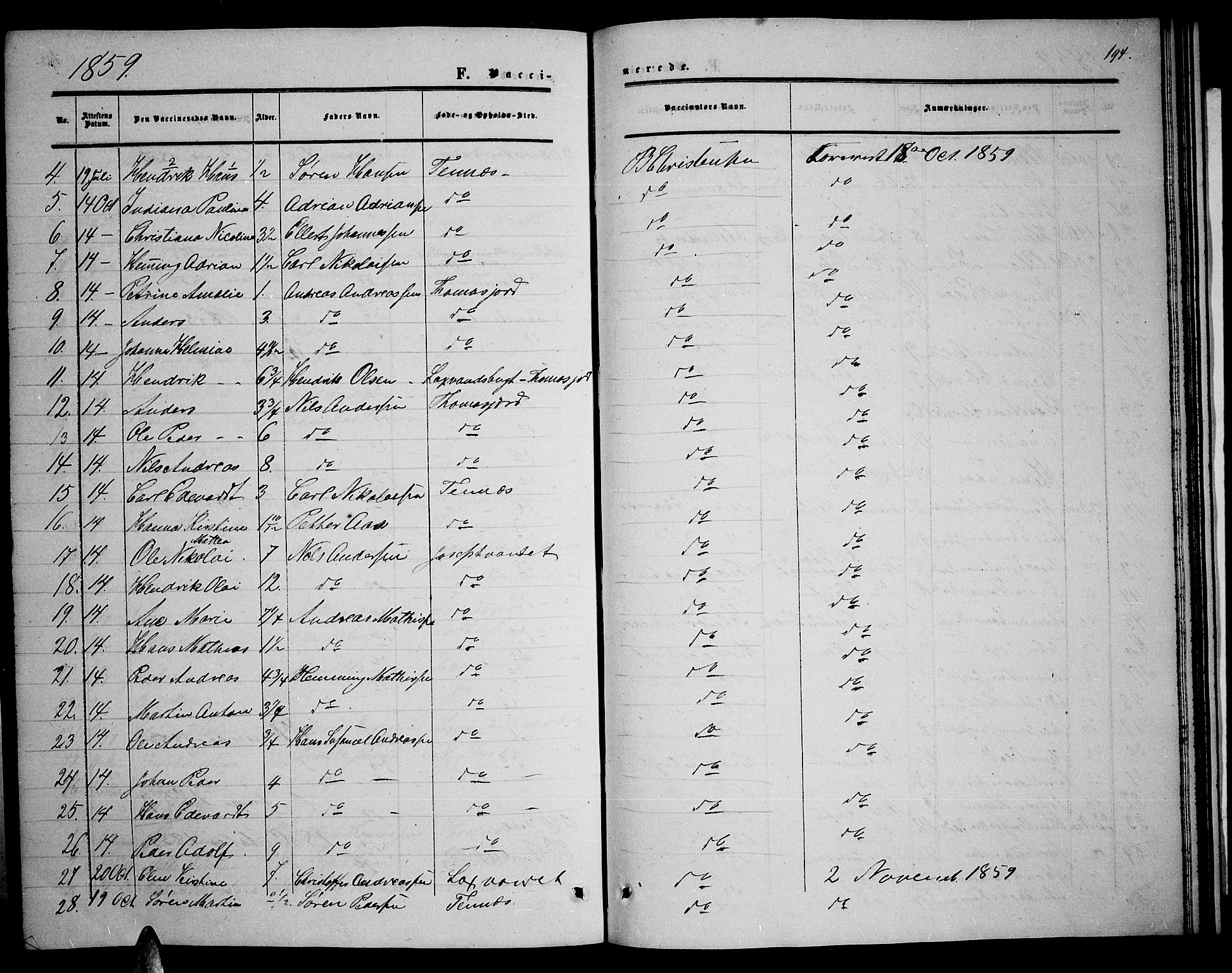 Balsfjord sokneprestembete, SATØ/S-1303/G/Ga/L0005klokker: Parish register (copy) no. 5, 1856-1862, p. 194