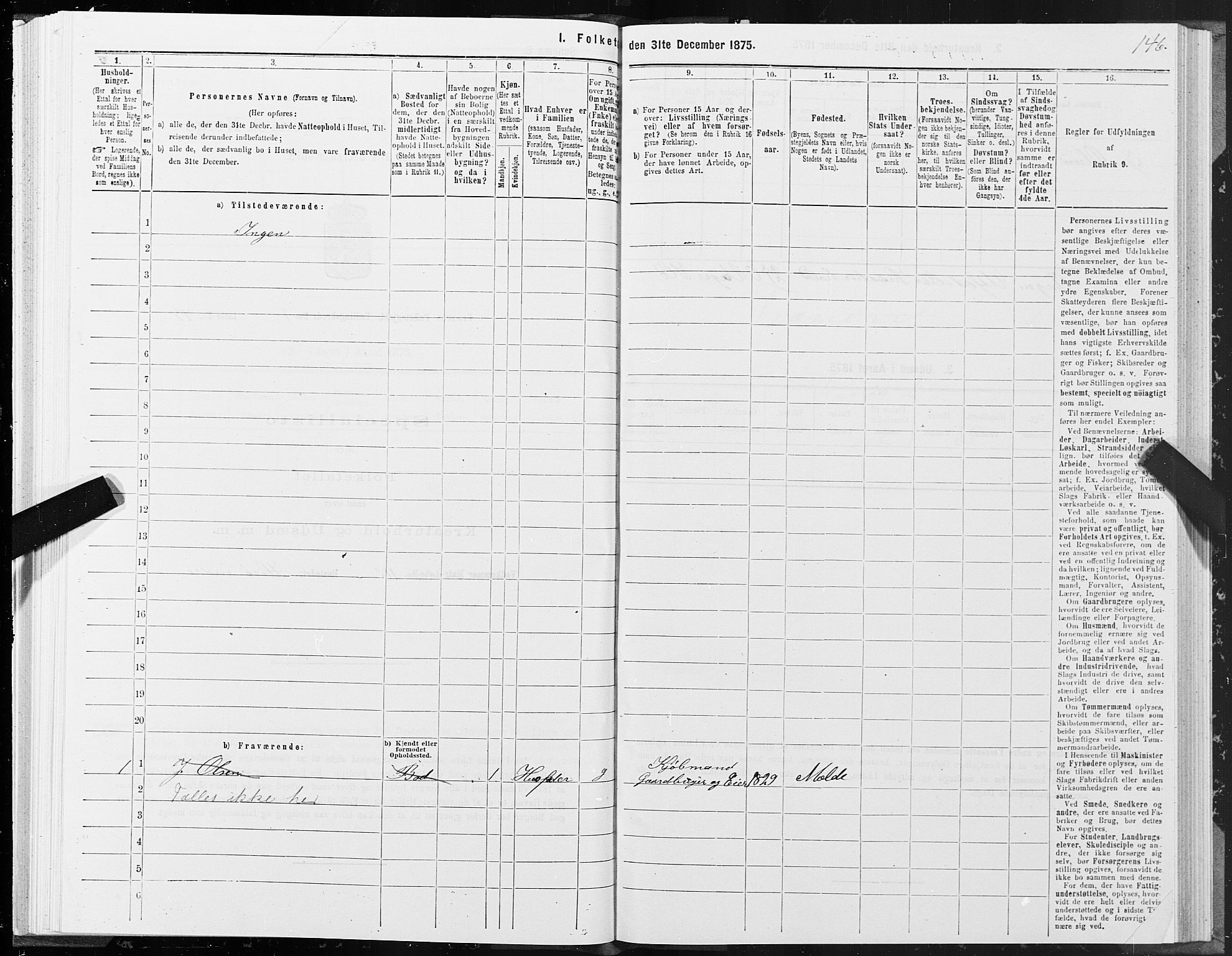 SAT, 1875 census for 1548P Fræna, 1875, p. 1146