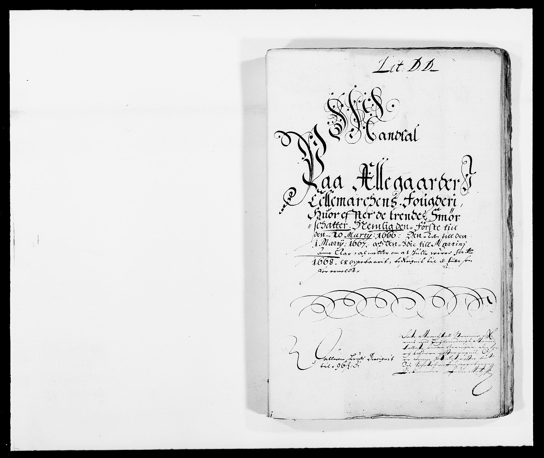 Rentekammeret inntil 1814, Reviderte regnskaper, Fogderegnskap, RA/EA-4092/R35/L2057: Fogderegnskap Øvre og Nedre Telemark, 1666-1667, p. 356