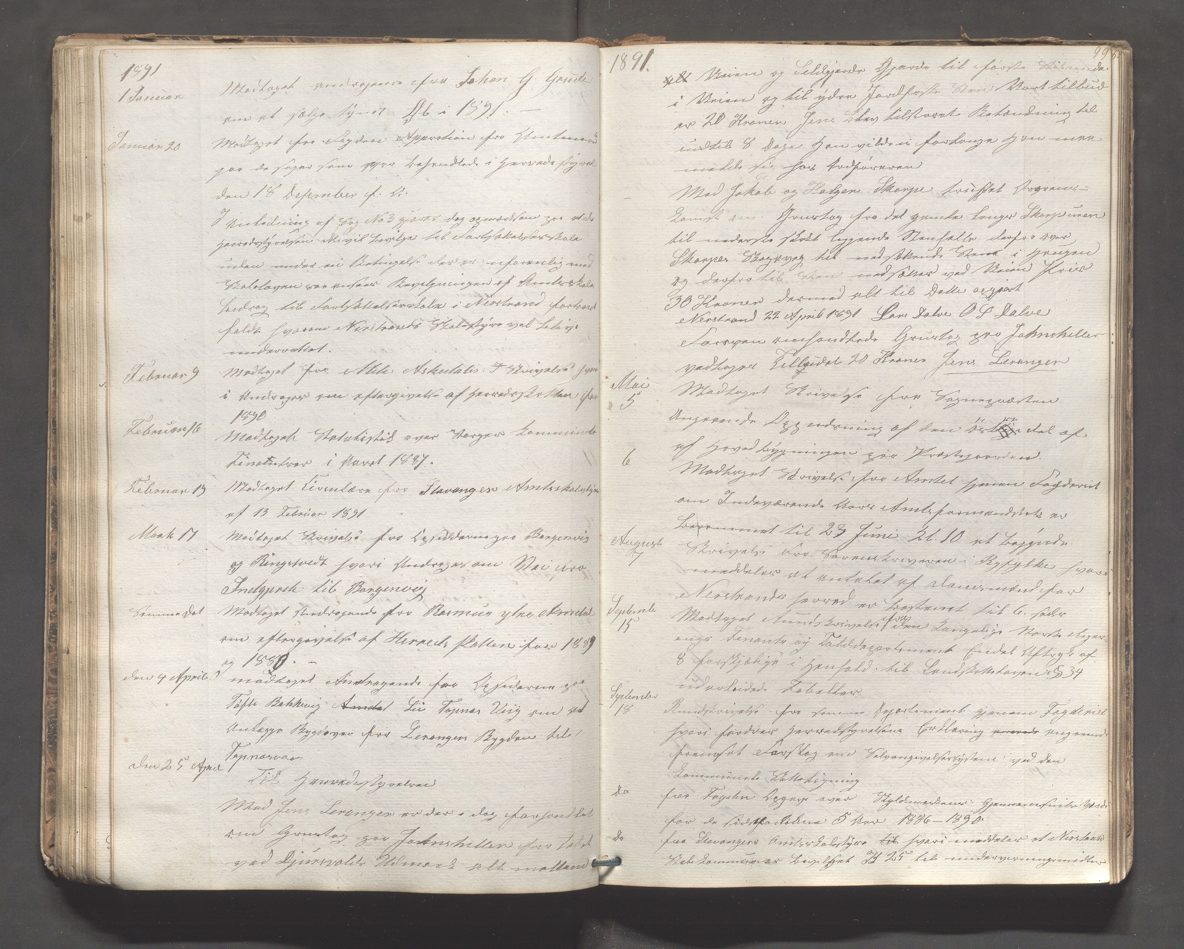 Nedstrand kommune - Formannskapet, IKAR/K-100244/C/L0001: Journal, 1837-1908, p. 99