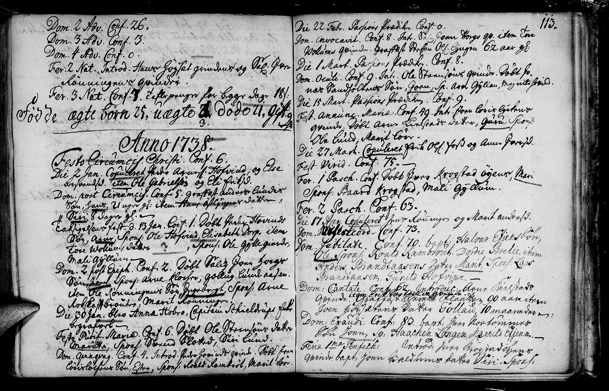Ministerialprotokoller, klokkerbøker og fødselsregistre - Sør-Trøndelag, SAT/A-1456/692/L1101: Parish register (official) no. 692A01, 1690-1746, p. 113