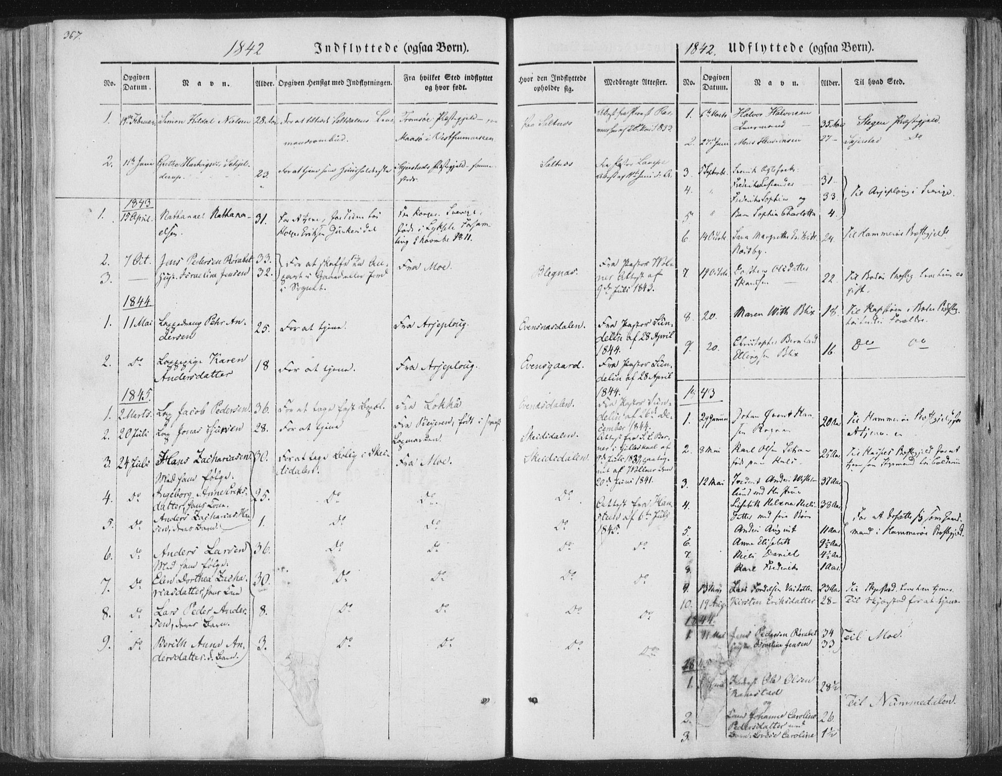 Ministerialprotokoller, klokkerbøker og fødselsregistre - Nordland, SAT/A-1459/847/L0667: Parish register (official) no. 847A07, 1842-1871, p. 367
