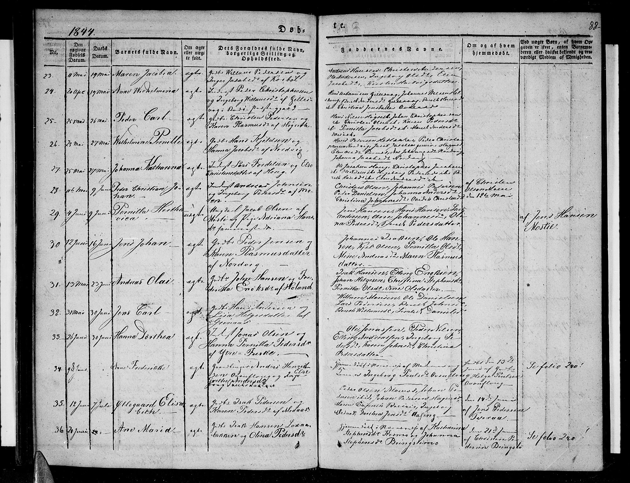 Ministerialprotokoller, klokkerbøker og fødselsregistre - Nordland, AV/SAT-A-1459/852/L0737: Parish register (official) no. 852A07, 1833-1849, p. 88