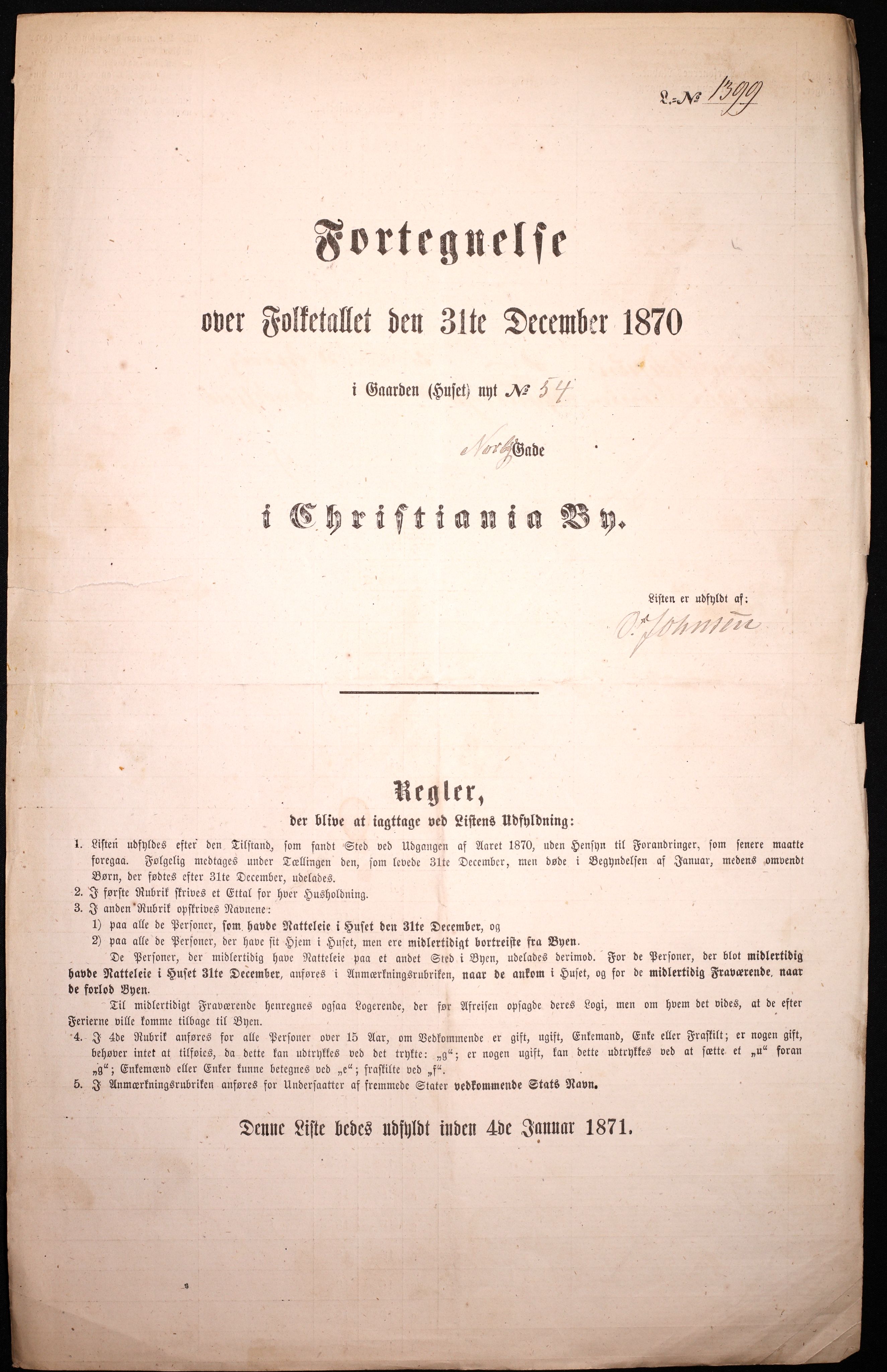 RA, 1870 census for 0301 Kristiania, 1870, p. 2637