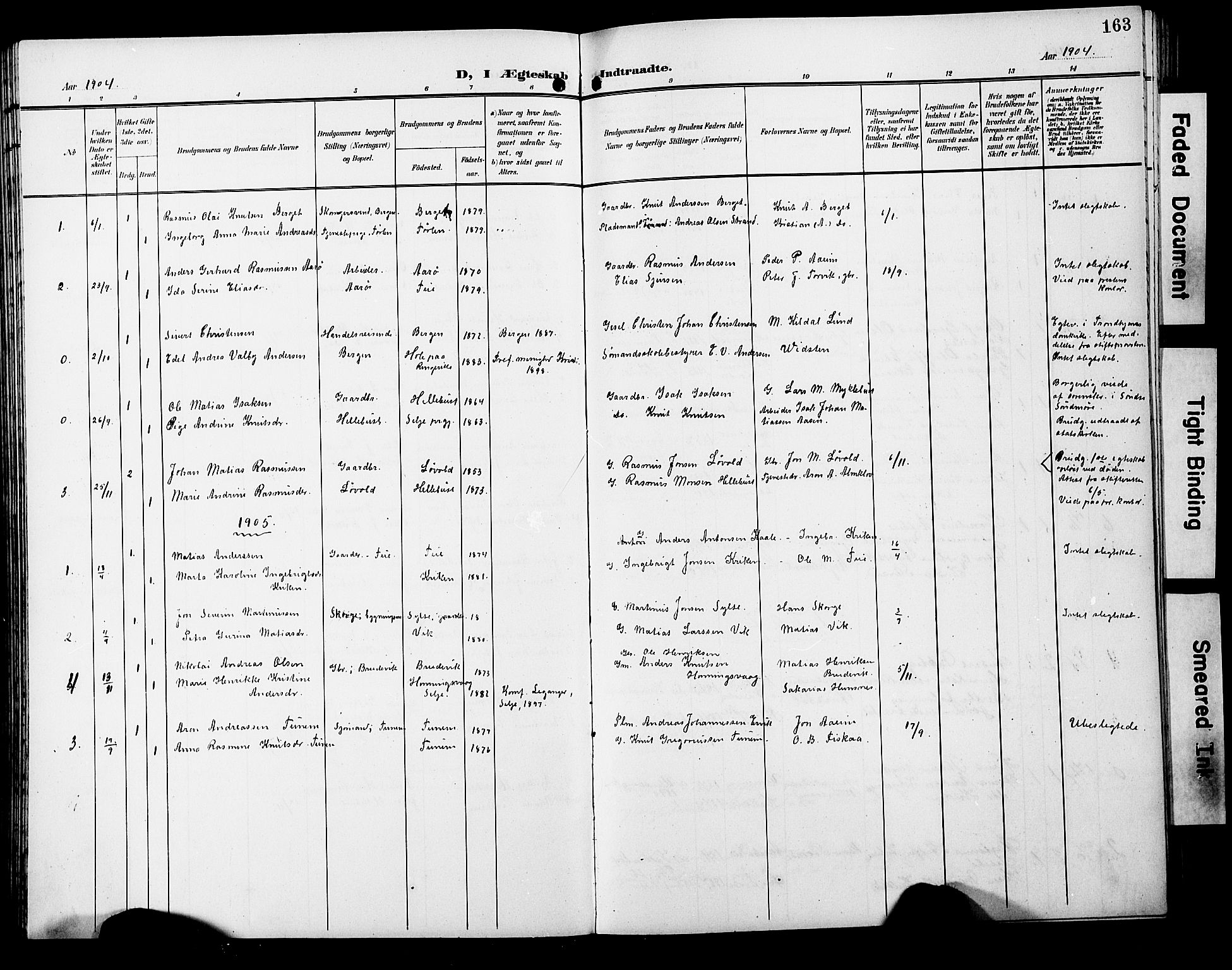 Ministerialprotokoller, klokkerbøker og fødselsregistre - Møre og Romsdal, SAT/A-1454/501/L0018: Parish register (copy) no. 501C04, 1902-1930, p. 163