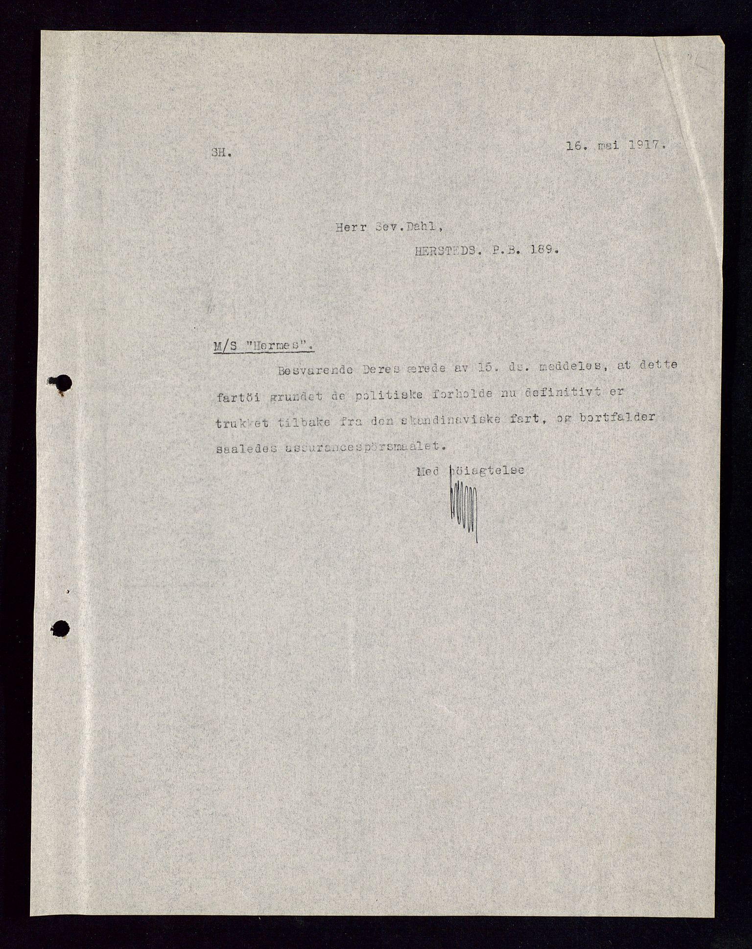 Pa 1521 - A/S Norske Shell, SAST/A-101915/E/Ea/Eaa/L0002: Sjefskorrespondanse, 1917-1918, p. 222