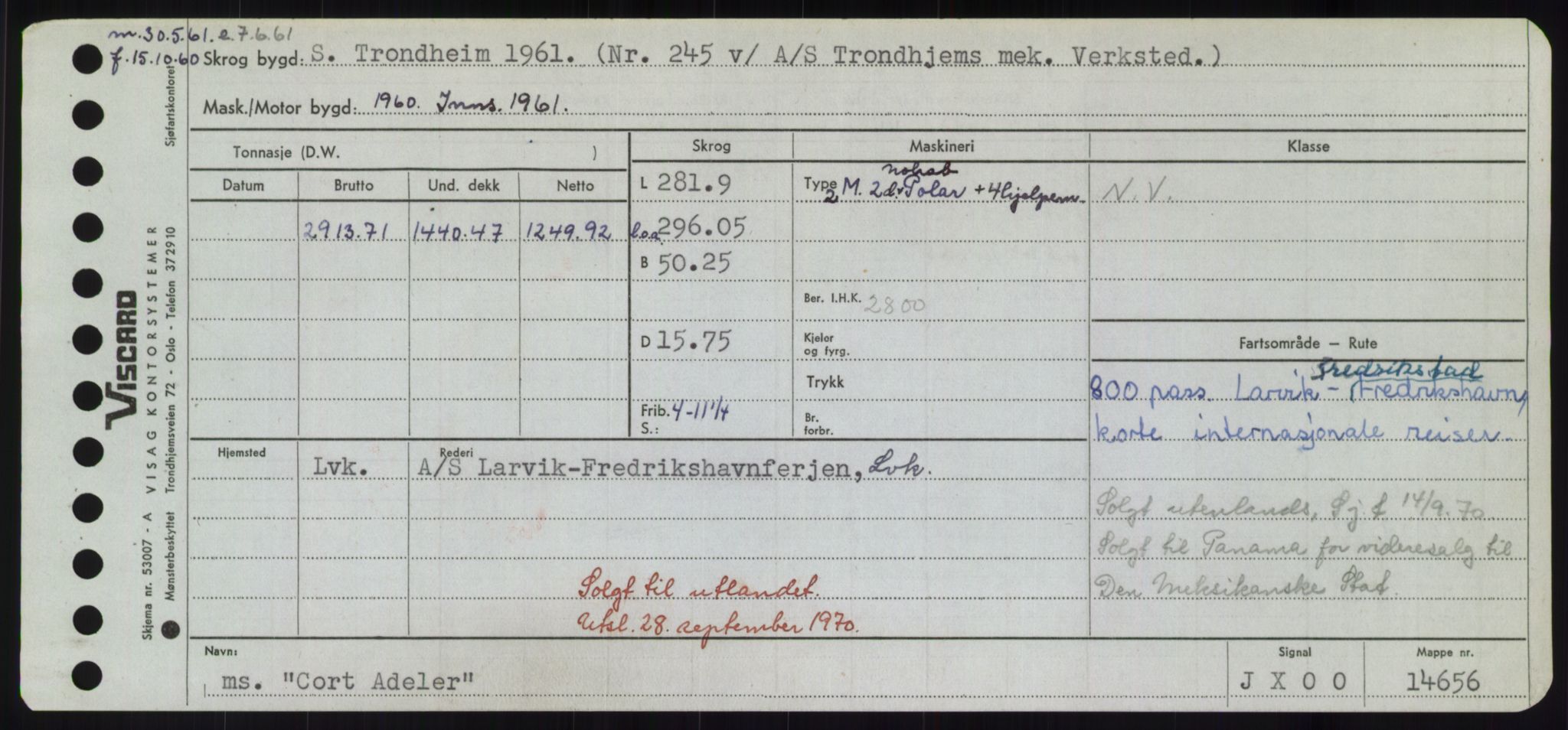 Sjøfartsdirektoratet med forløpere, Skipsmålingen, RA/S-1627/H/Hd/L0008: Fartøy, C-D, p. 237