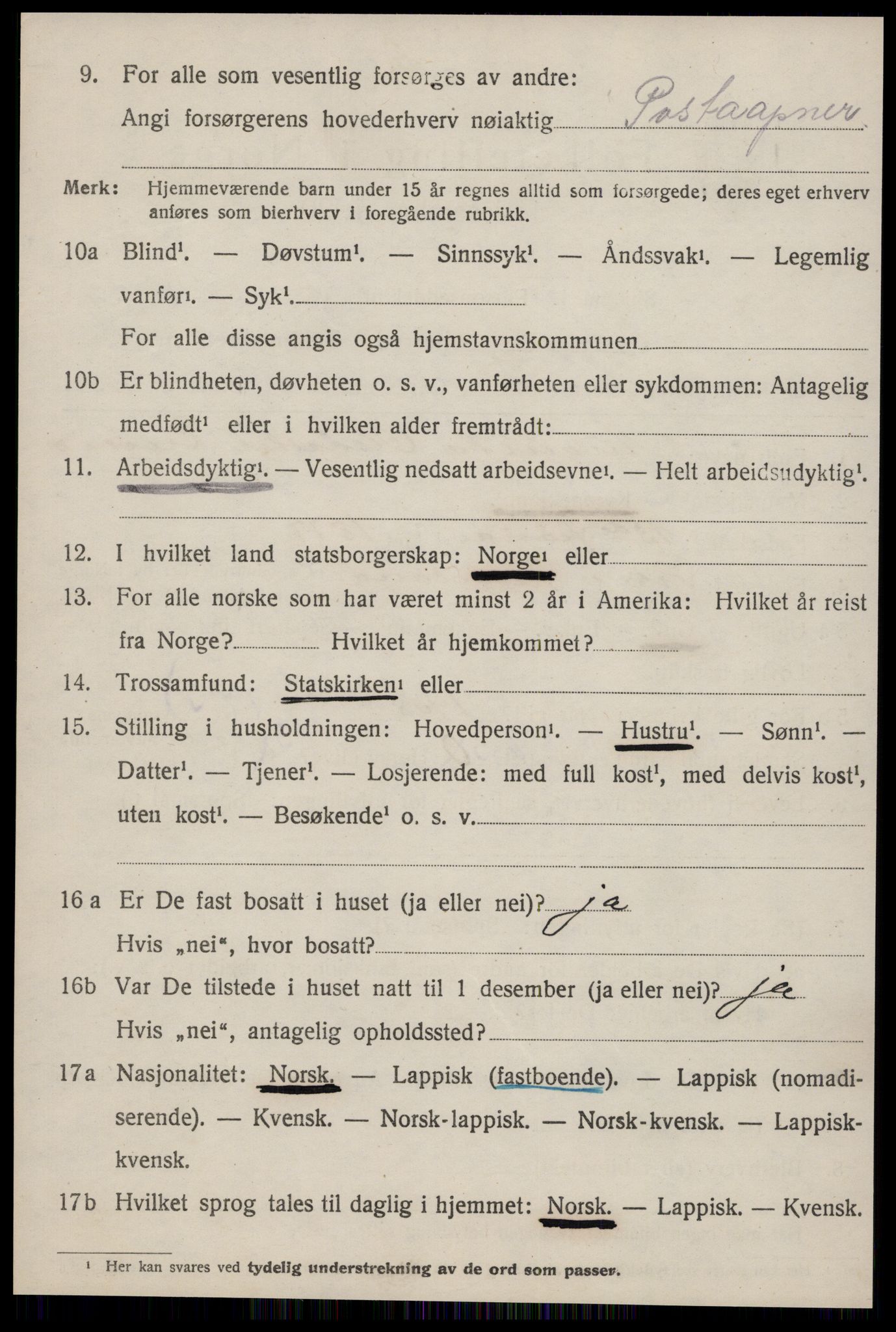 SAT, 1920 census for Horg, 1920, p. 4065