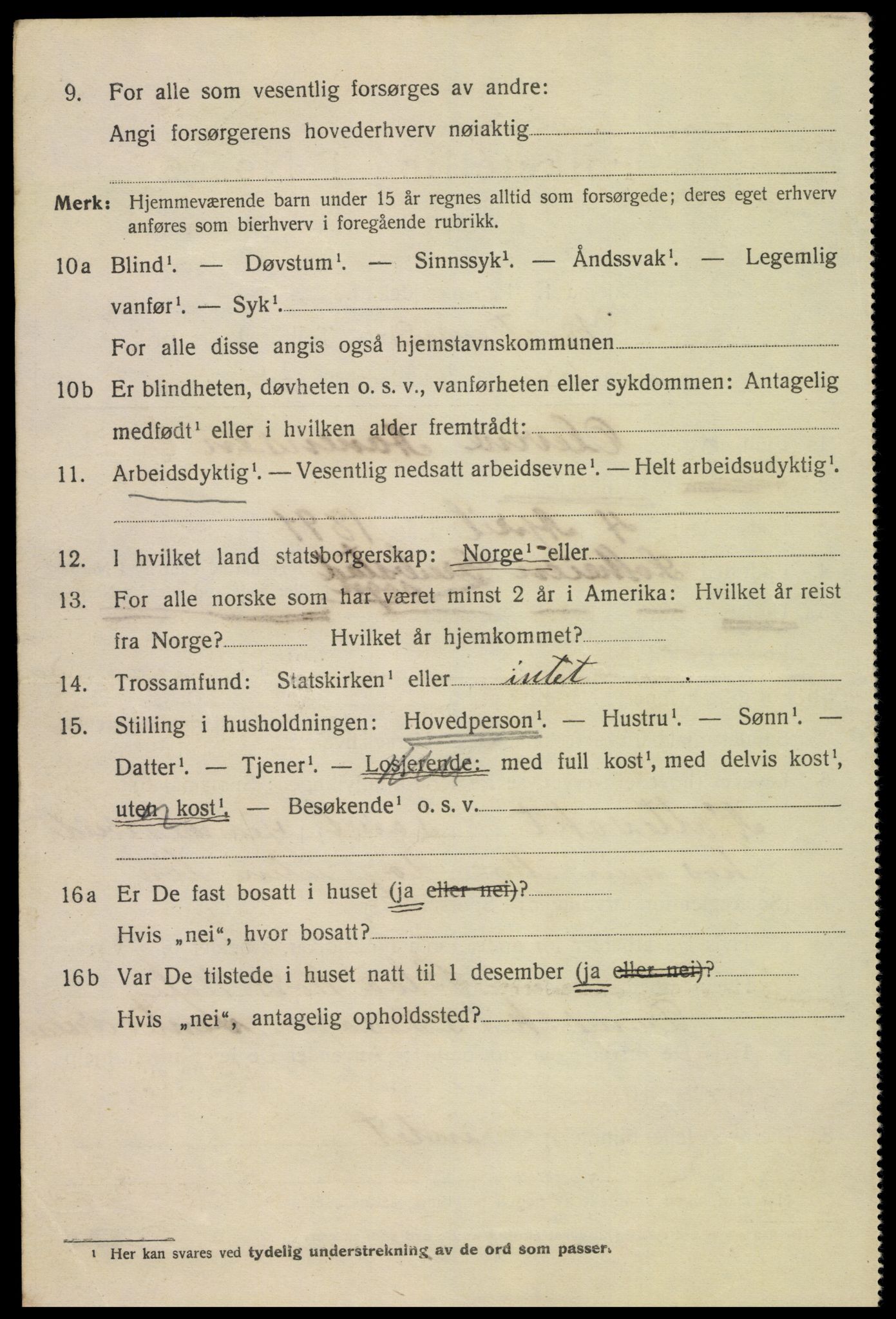 SAK, 1920 census for Kristiansand, 1920, p. 19526