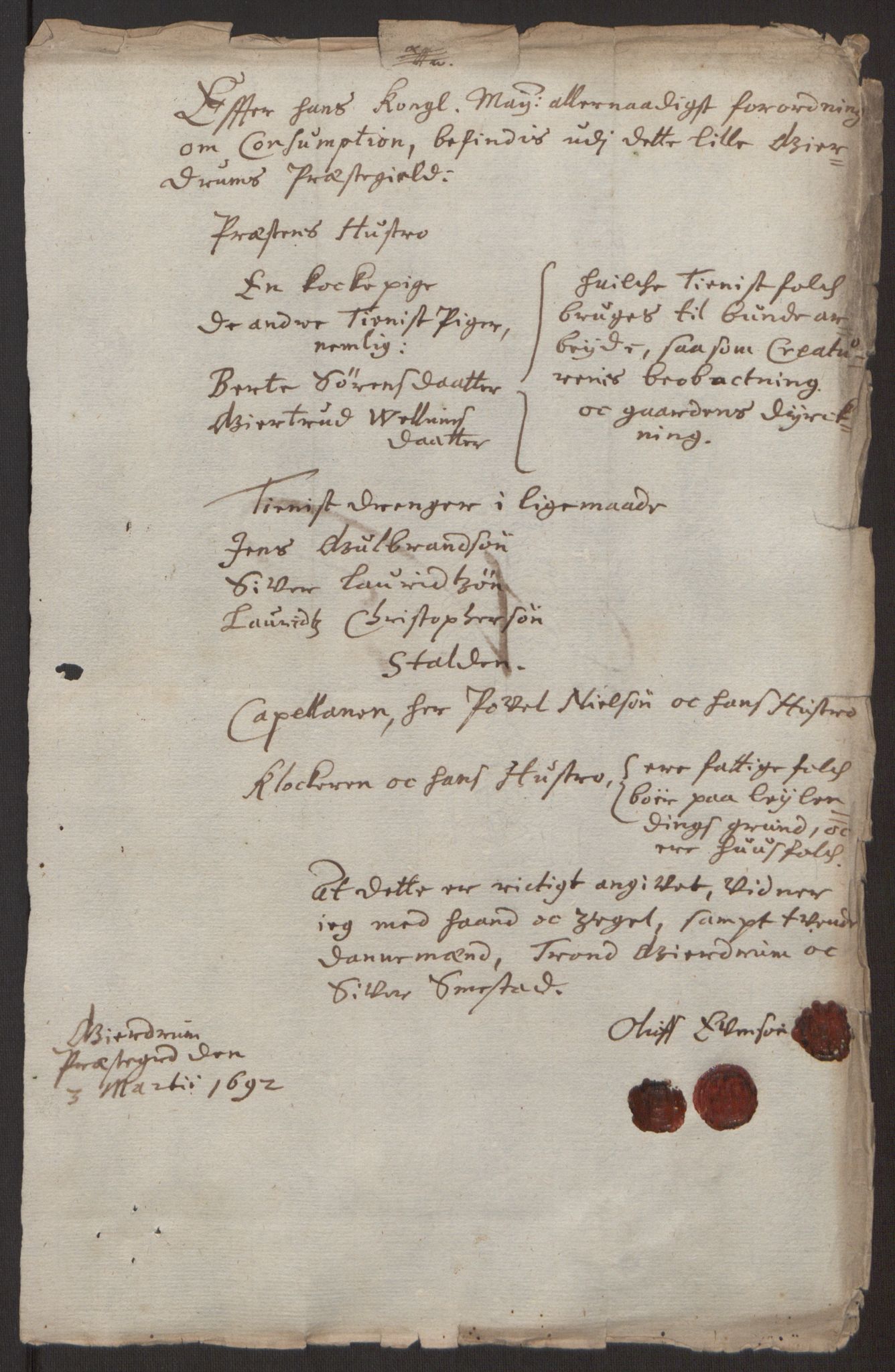 Rentekammeret inntil 1814, Reviderte regnskaper, Fogderegnskap, AV/RA-EA-4092/R12/L0704: Fogderegnskap Øvre Romerike, 1692, p. 241