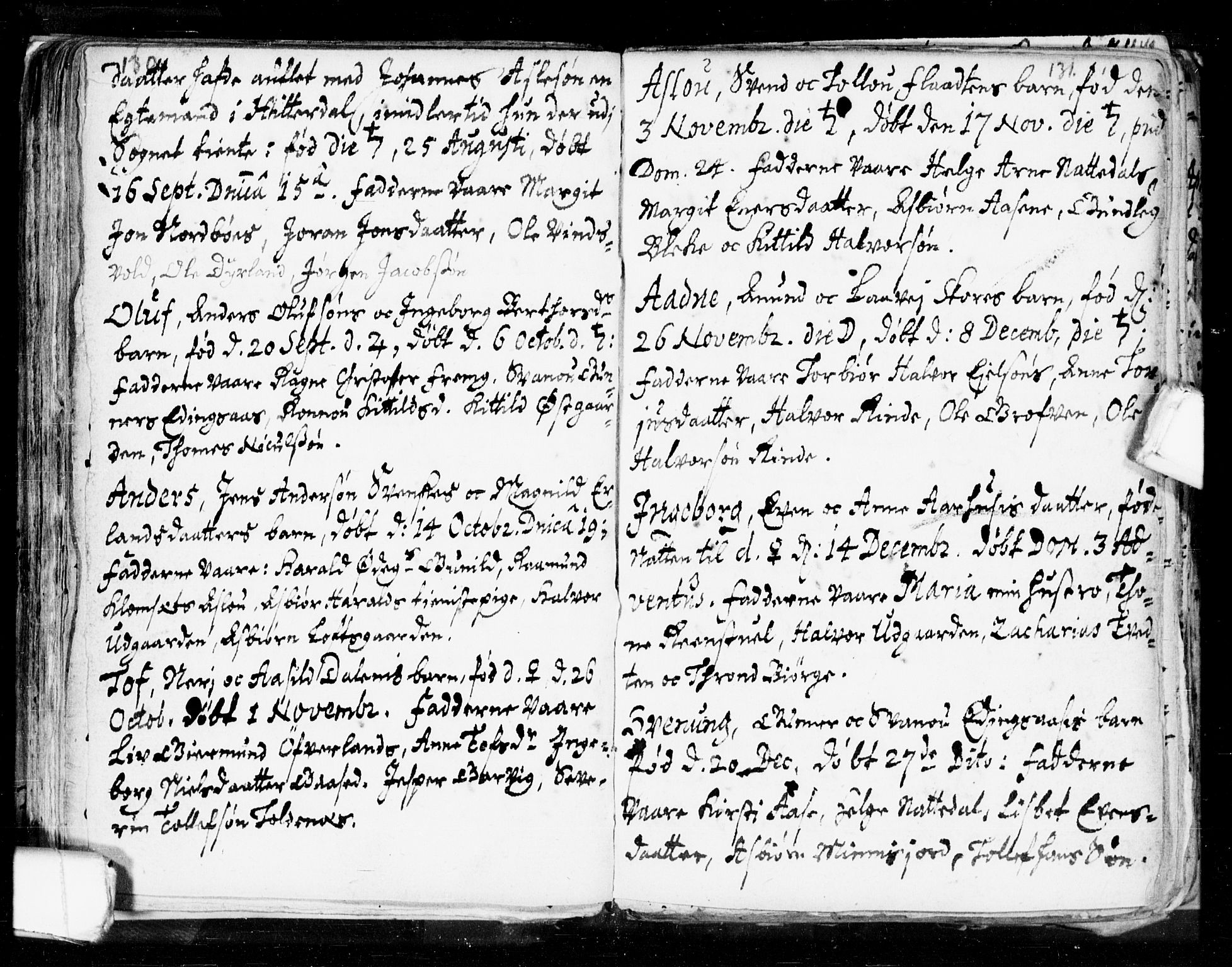 Seljord kirkebøker, SAKO/A-20/F/Fa/L0002: Parish register (official) no. I 2, 1689-1713, p. 130-131