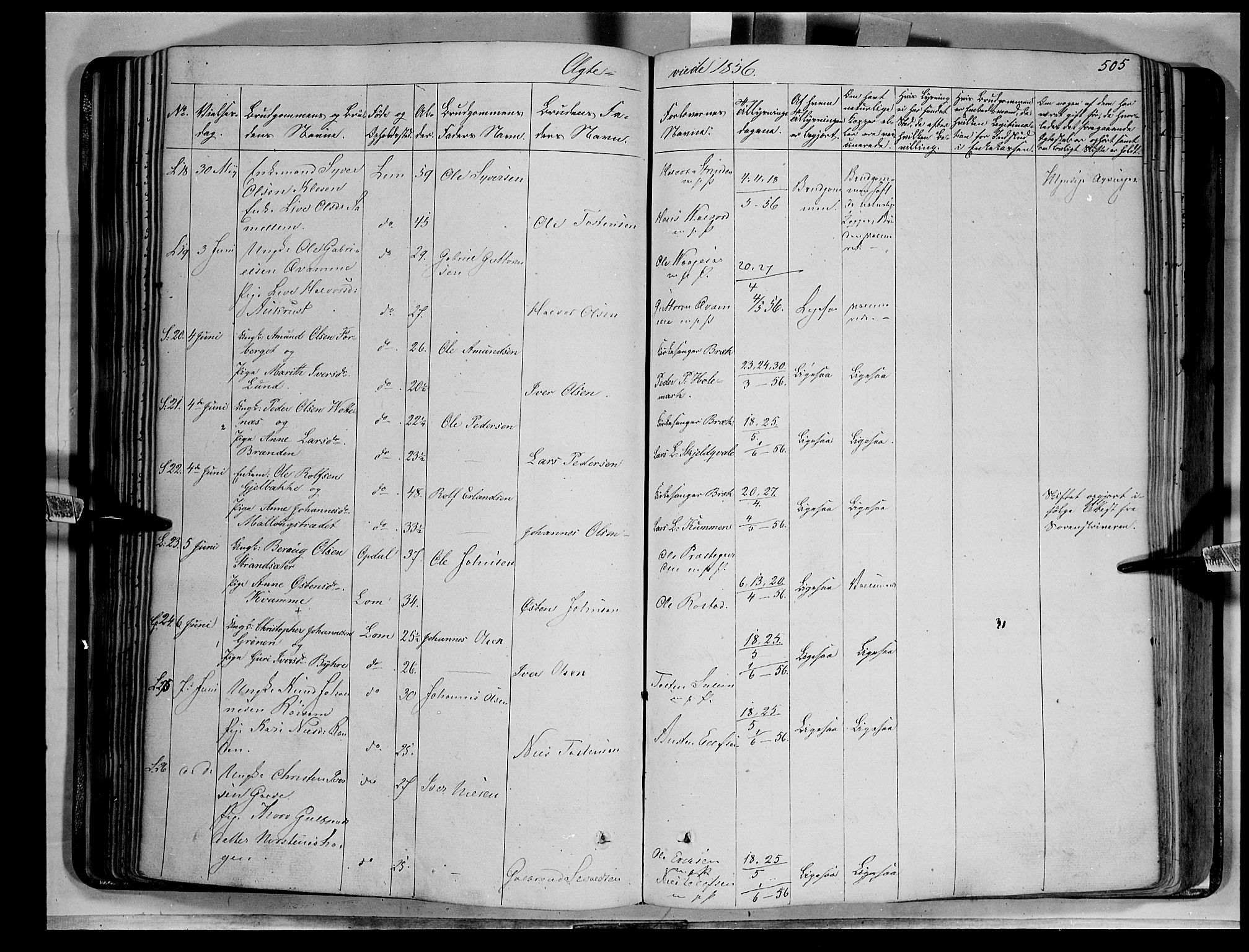 Lom prestekontor, AV/SAH-PREST-070/K/L0006: Parish register (official) no. 6B, 1837-1863, p. 505