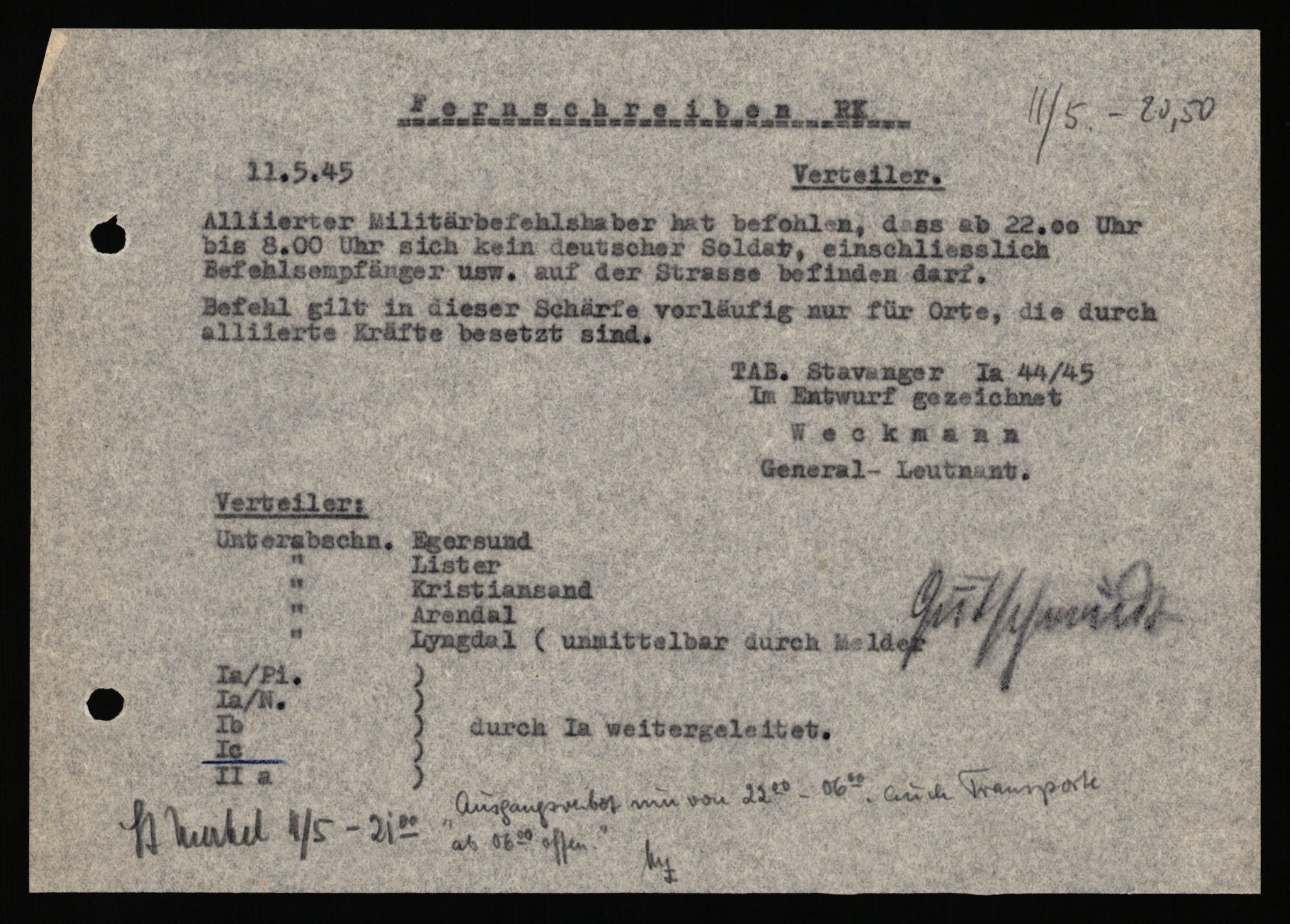 Deutscher Oberbefehlshaber Norwegen (DOBN), RA/RAFA-2197/D/Dl/L0119: DB Zone Stavanger Abt. Ic, 1945, p. 239