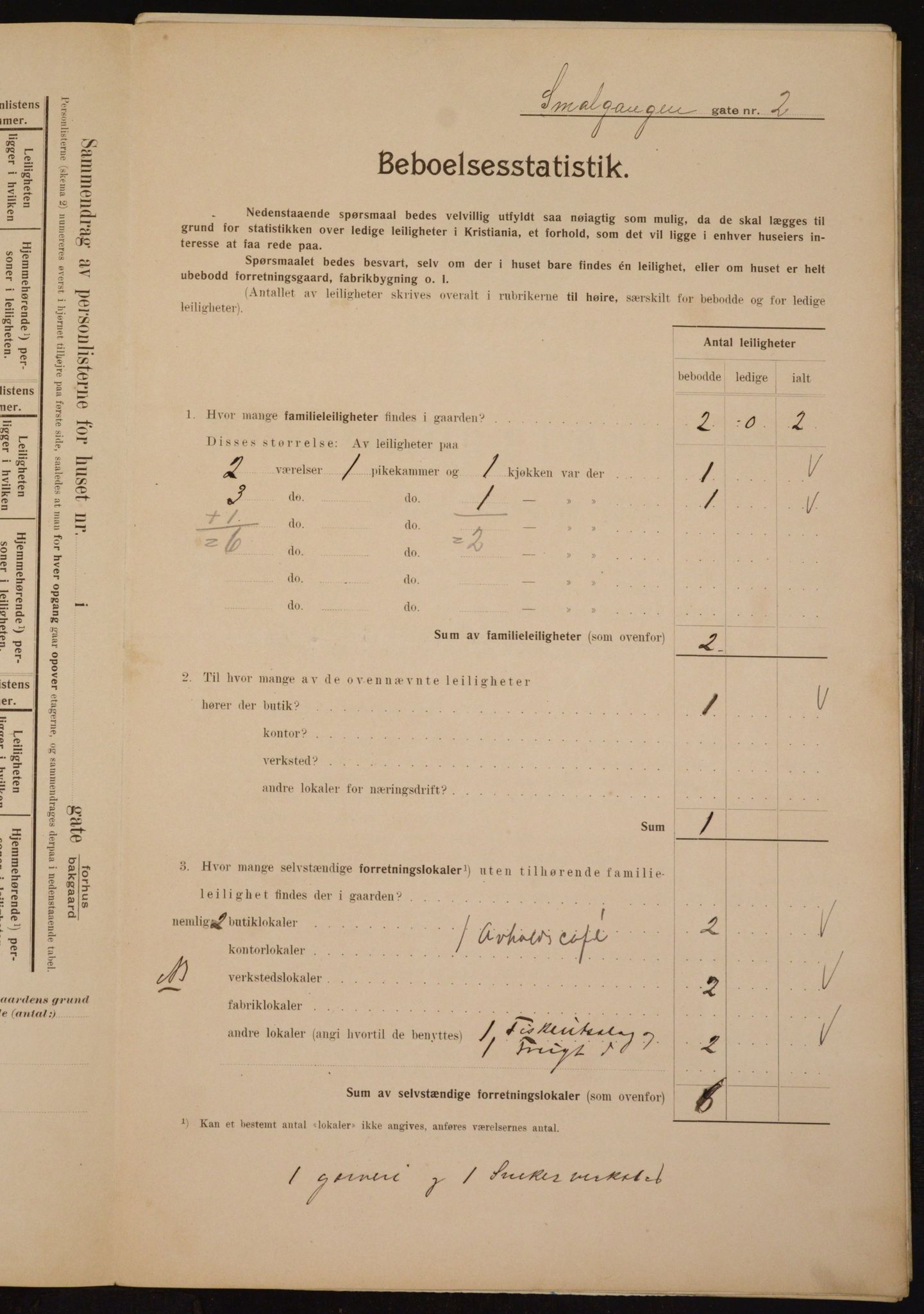 OBA, Municipal Census 1910 for Kristiania, 1910, p. 92488