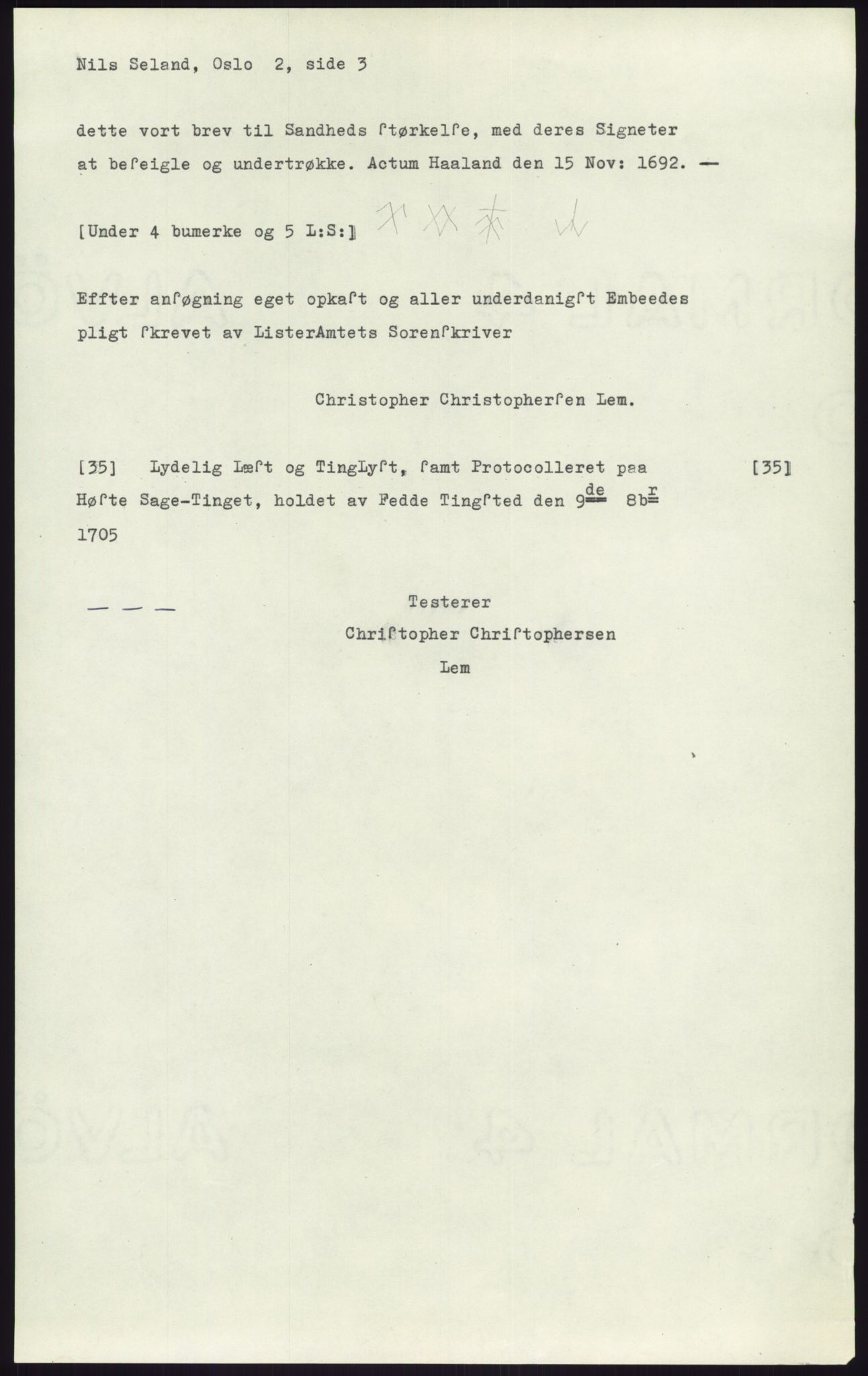 Samlinger til kildeutgivelse, Diplomavskriftsamlingen, RA/EA-4053/H/Ha, p. 2751
