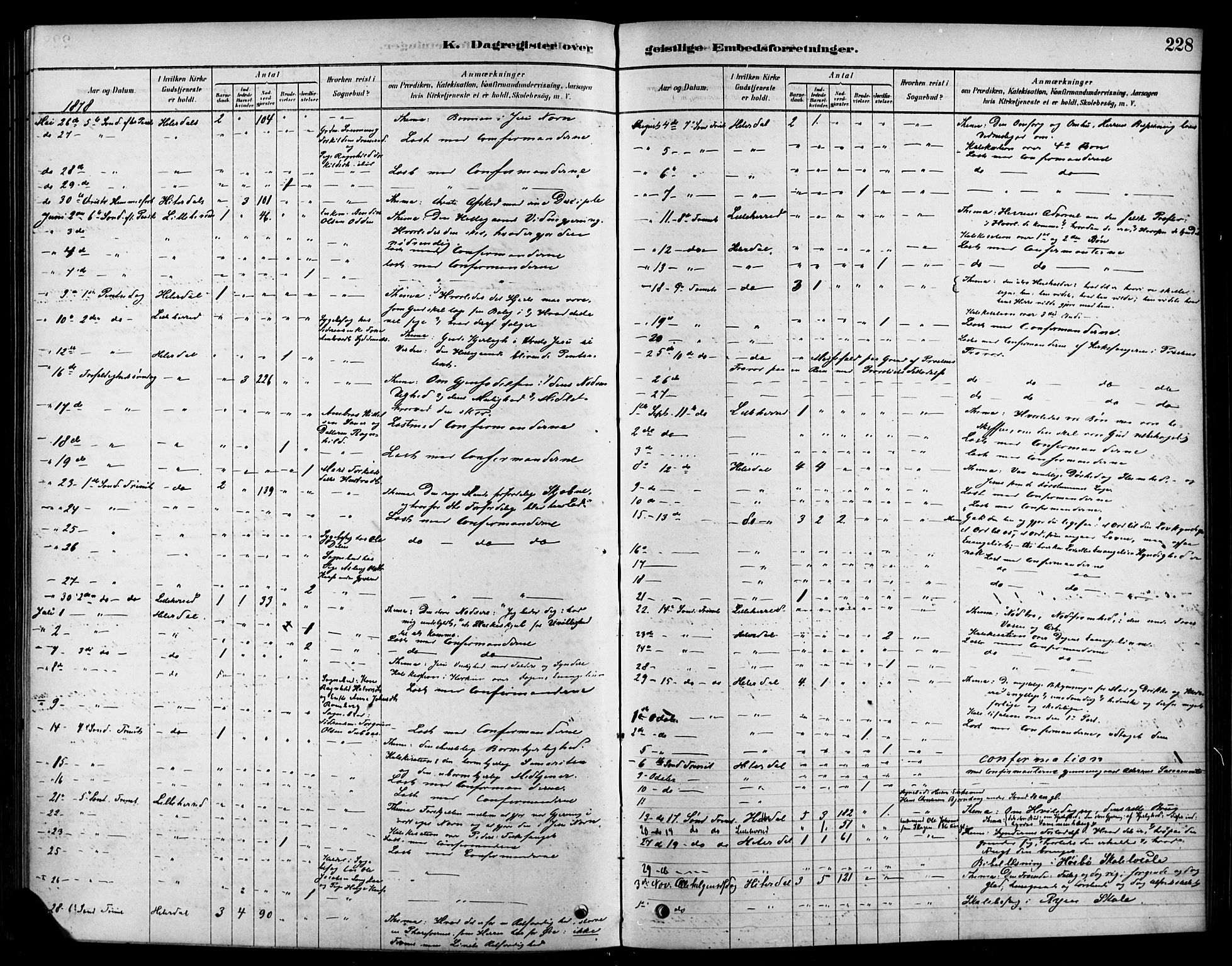 Heddal kirkebøker, AV/SAKO-A-268/F/Fa/L0009: Parish register (official) no. I 9, 1878-1903, p. 228