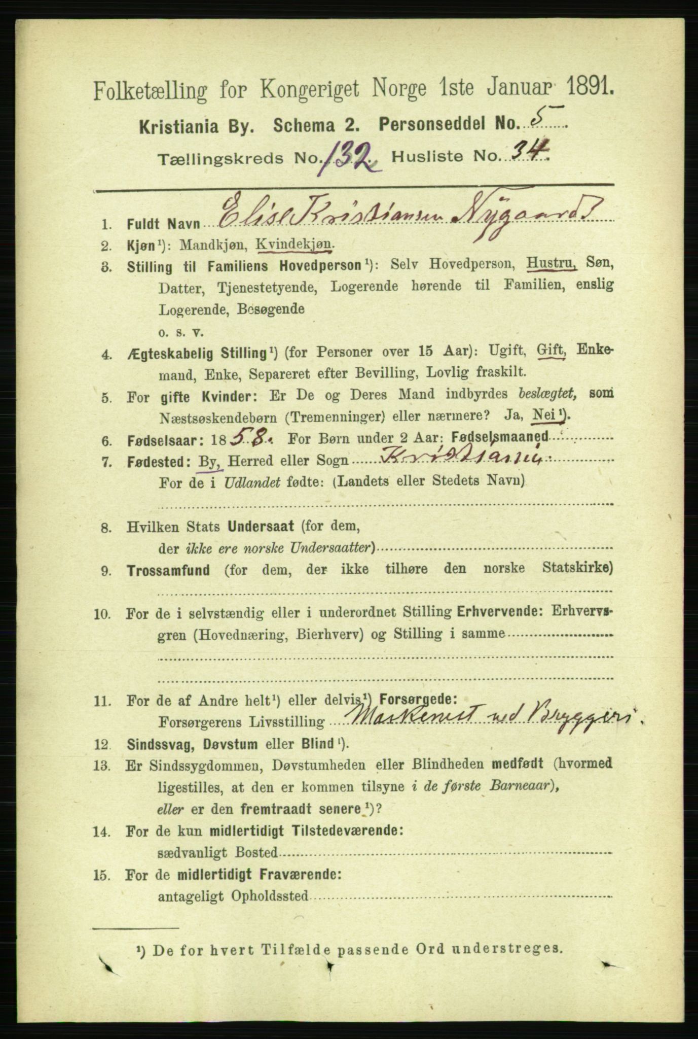RA, 1891 census for 0301 Kristiania, 1891, p. 71923