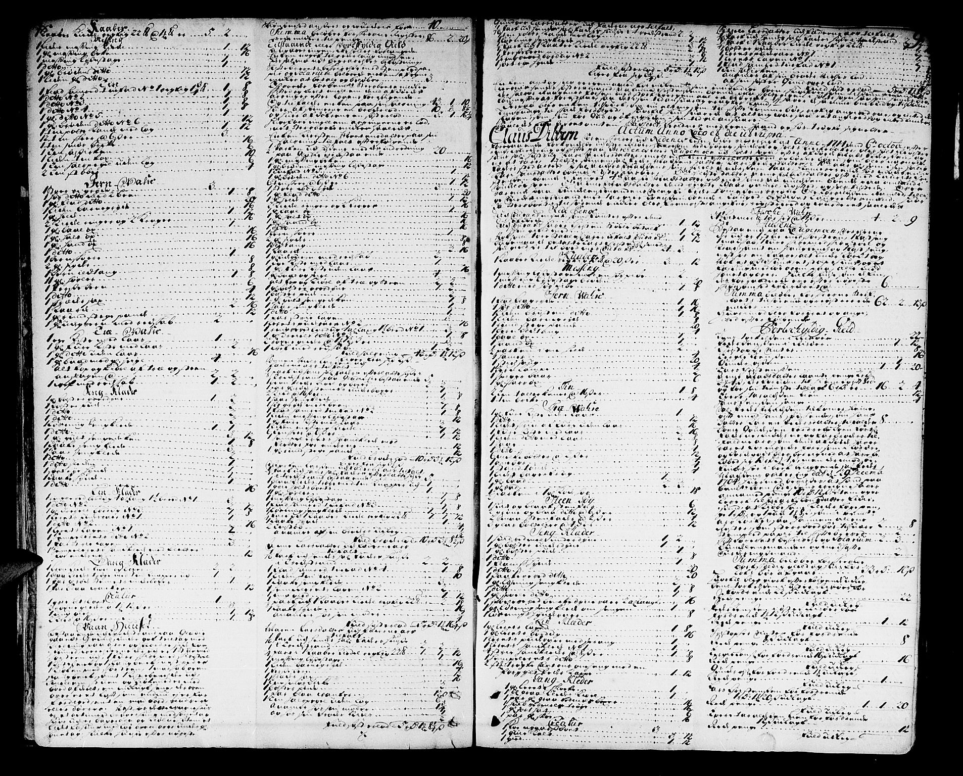 Nedenes sorenskriveri før 1824, SAK/1221-0007/H/Hc/L0007: Skifteprotokoll med register nr 7, 1714-1720, p. 8b-9a