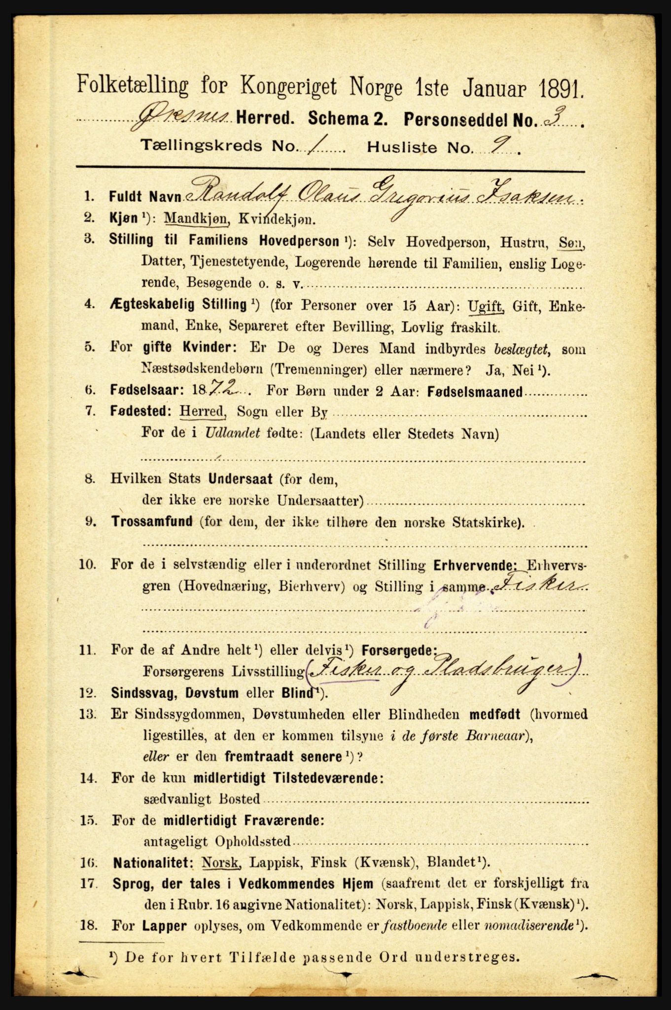 RA, 1891 census for 1868 Øksnes, 1891, p. 133