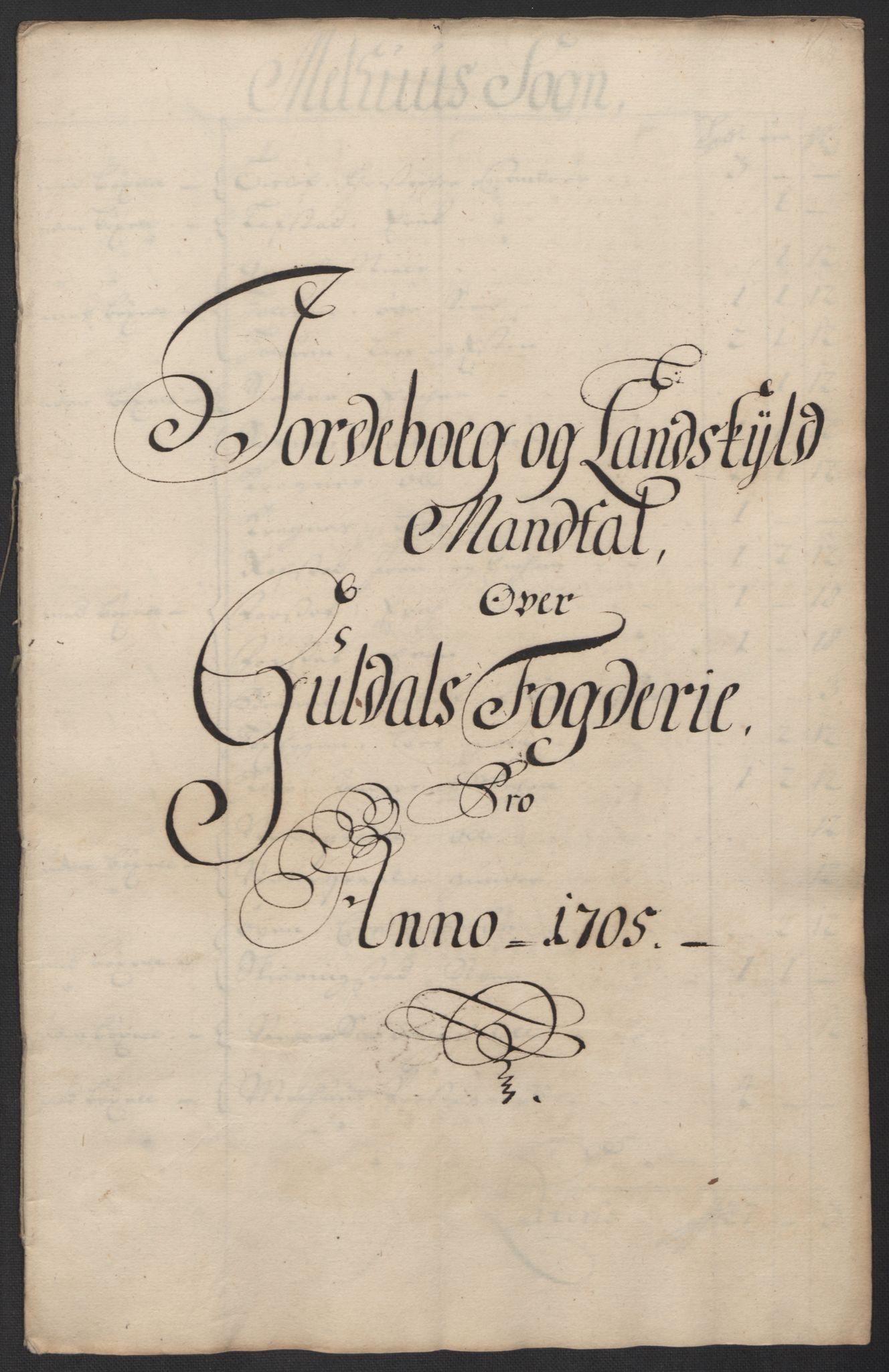 Rentekammeret inntil 1814, Reviderte regnskaper, Fogderegnskap, RA/EA-4092/R60/L3955: Fogderegnskap Orkdal og Gauldal, 1705, p. 360