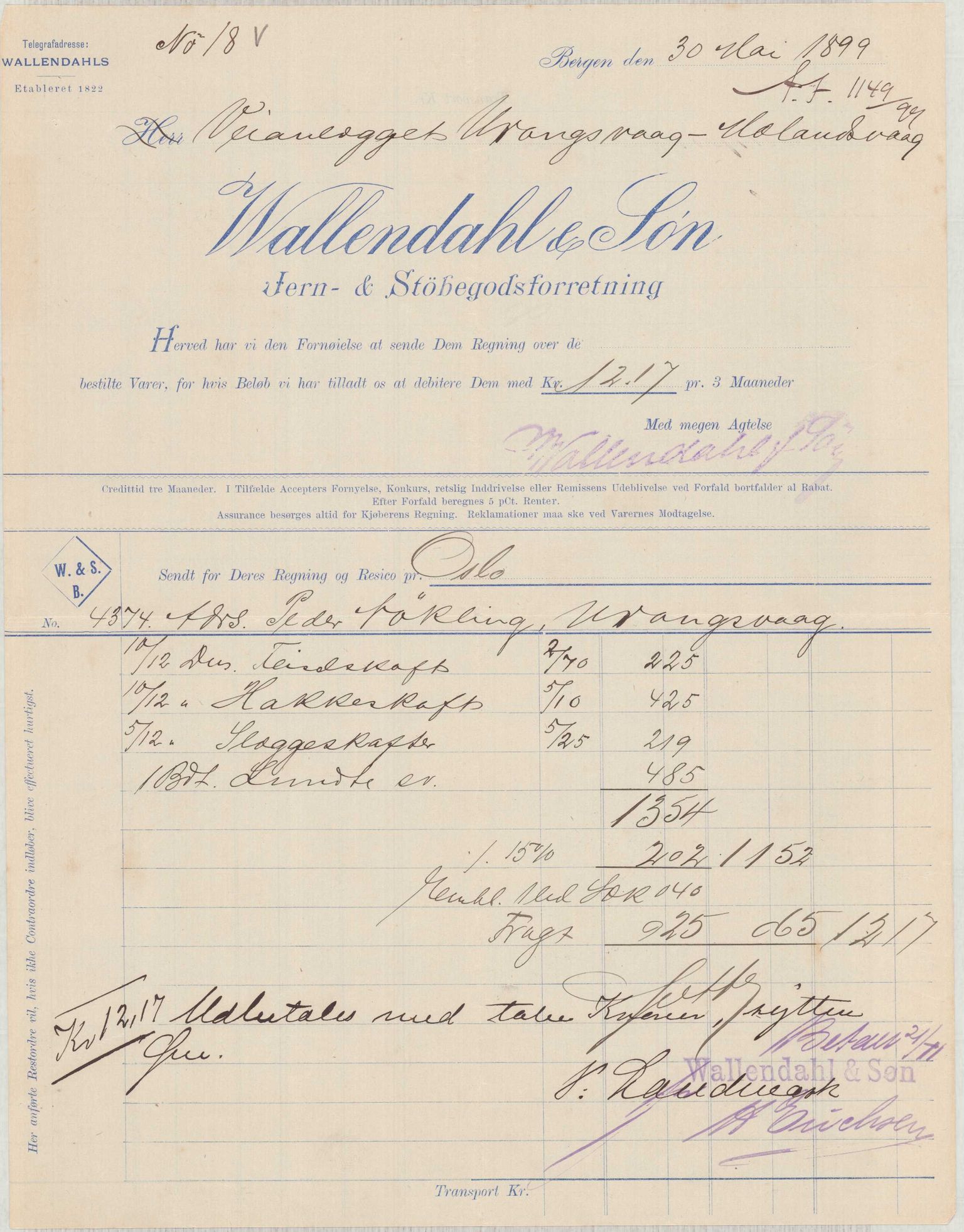 Finnaas kommune. Formannskapet, IKAH/1218a-021/E/Ea/L0002/0001: Rekneskap for veganlegg / Rekneskap for veganlegget Urangsvåg - Mælandsvåg, 1898-1900, p. 77