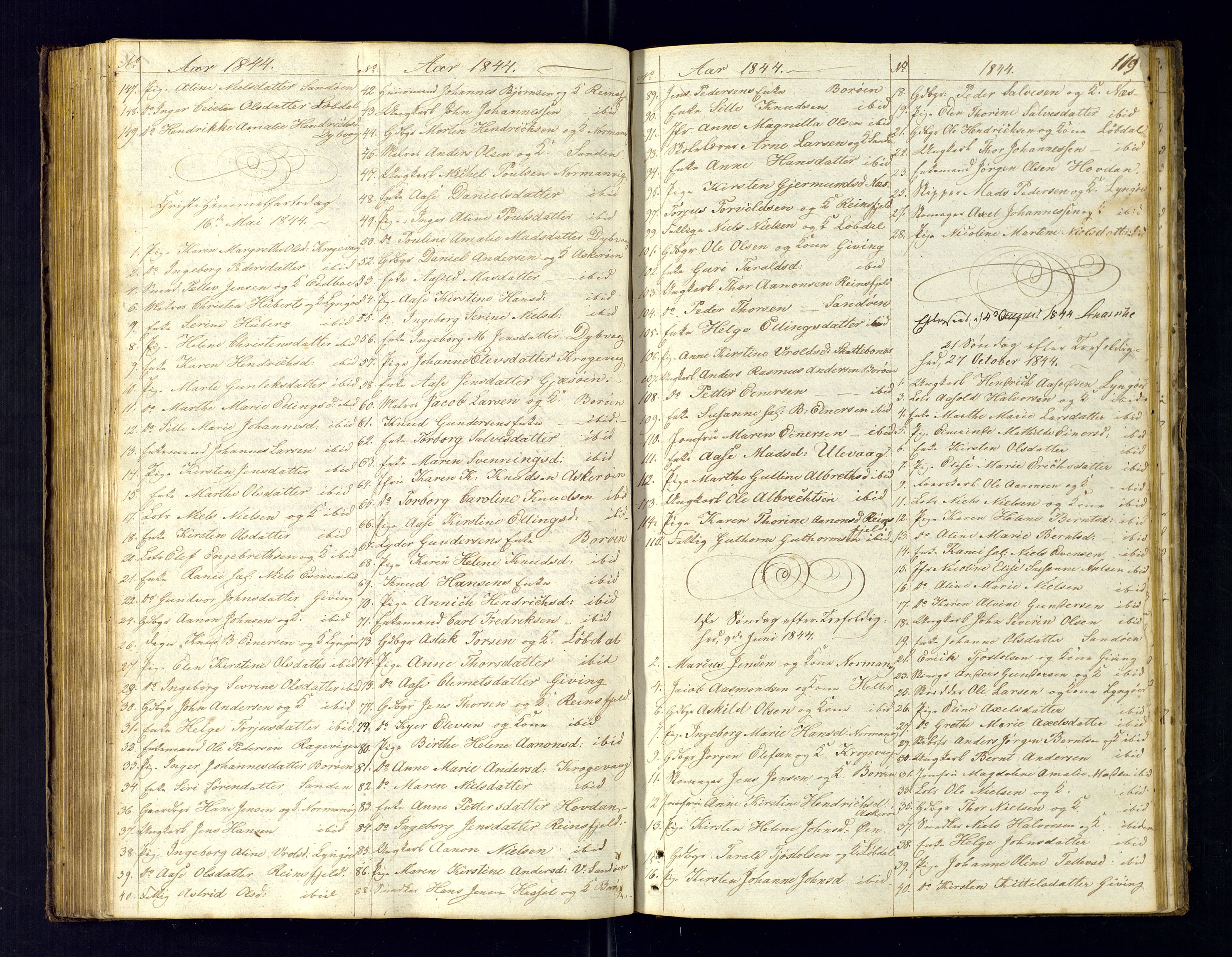 Dypvåg sokneprestkontor, SAK/1111-0007/F/Fc/Fca/L0002: Communicants register no. C-2, 1831-1848, p. 119